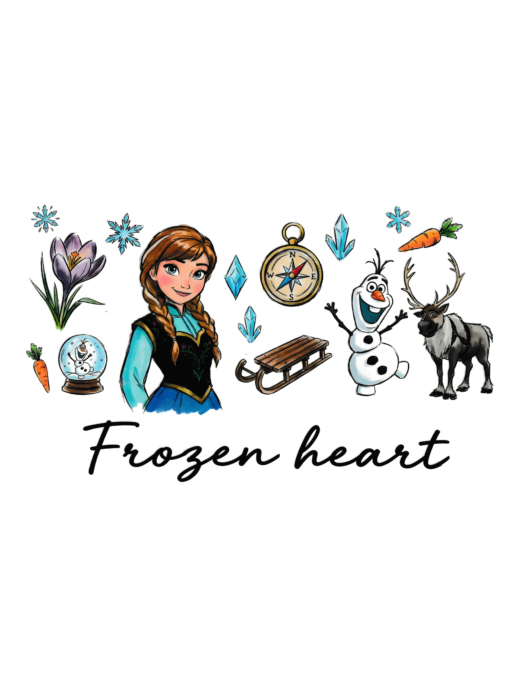 Frozen Heart Shirt Transfer