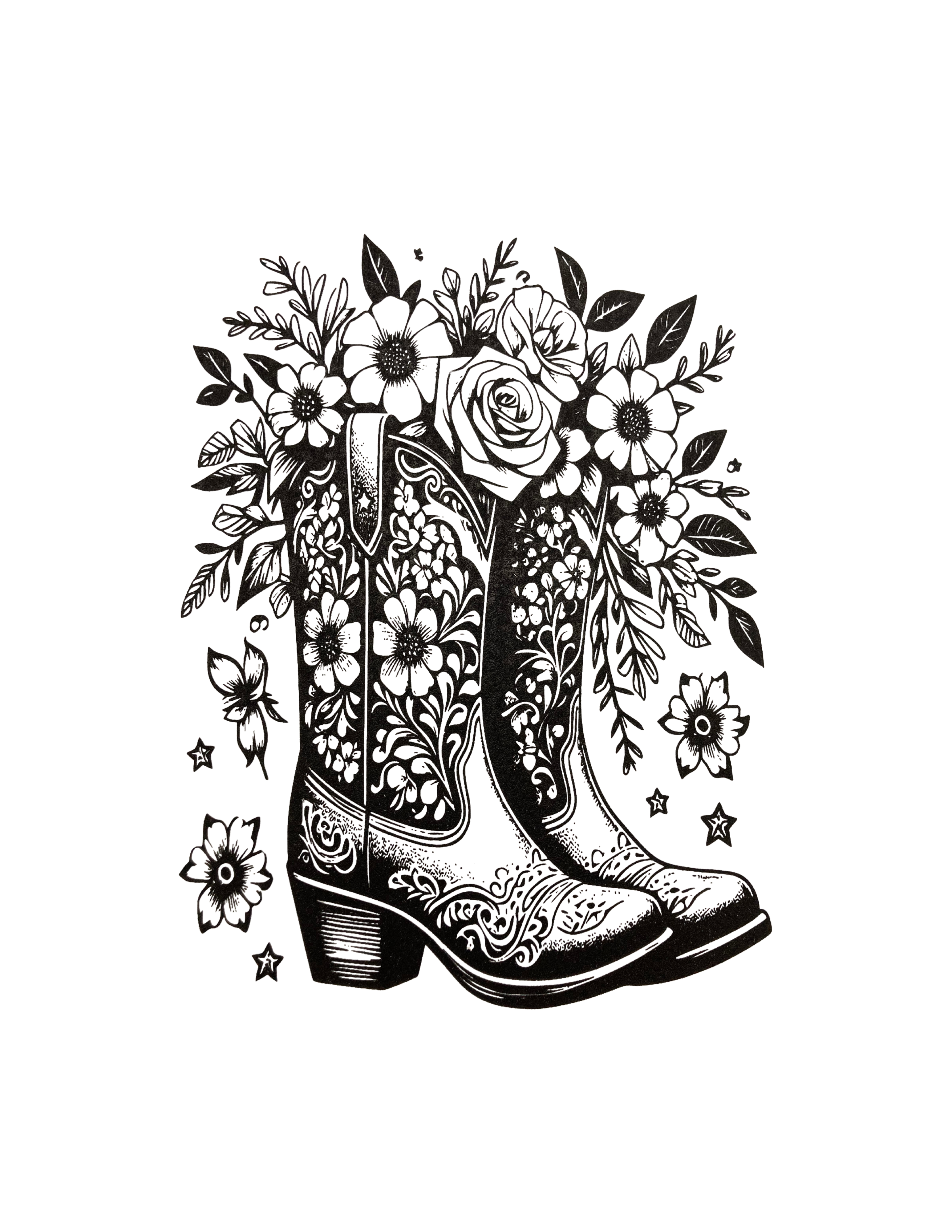 Cowgirl Boots Screen Print