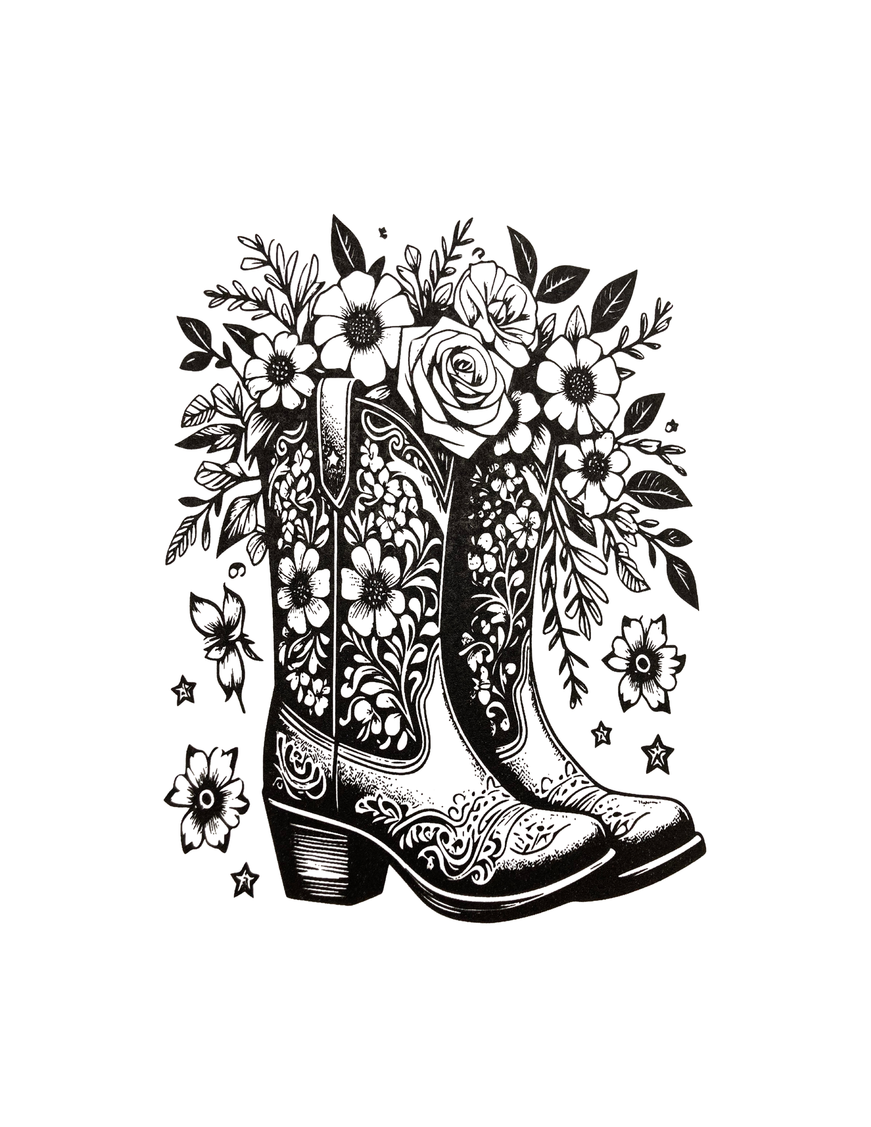 Cowgirl Boots Screen Print