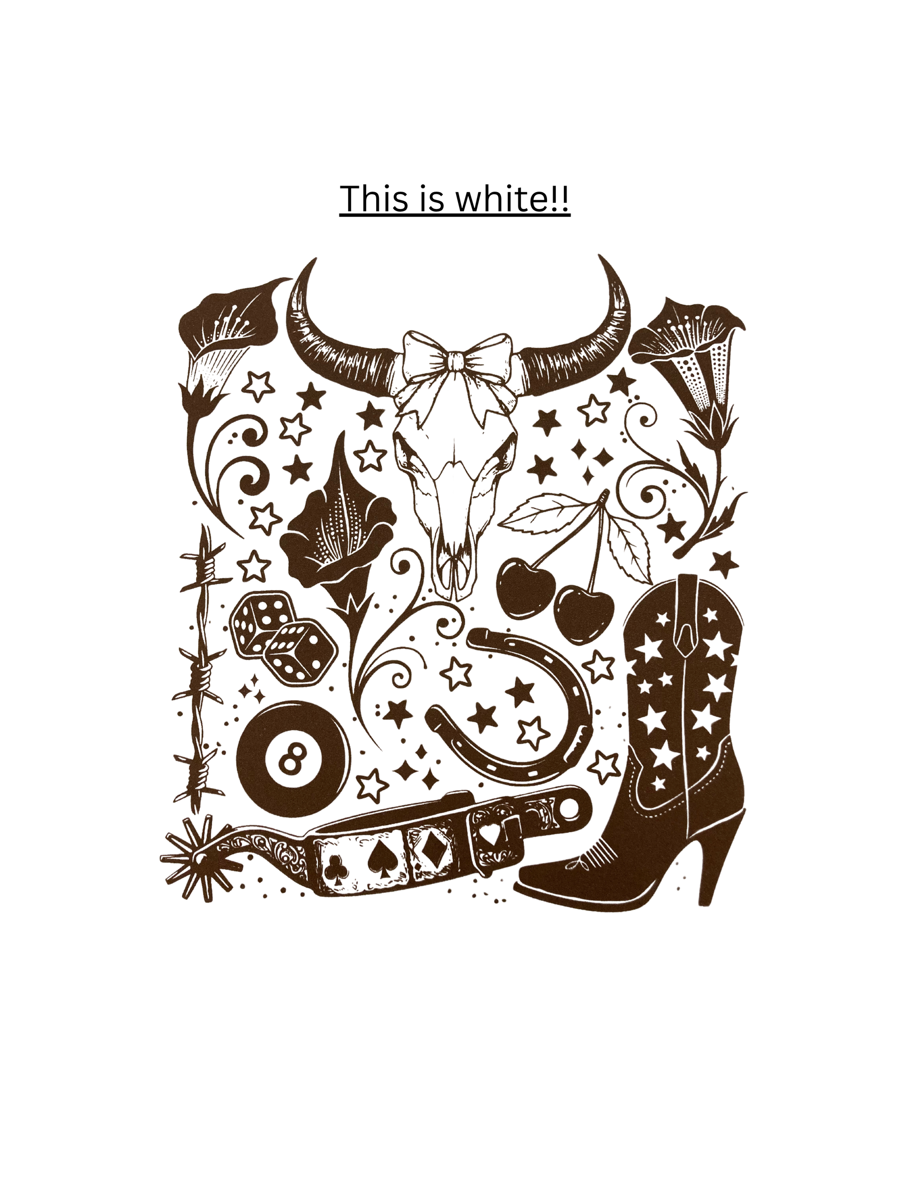 Cowgirl collage Screen Print