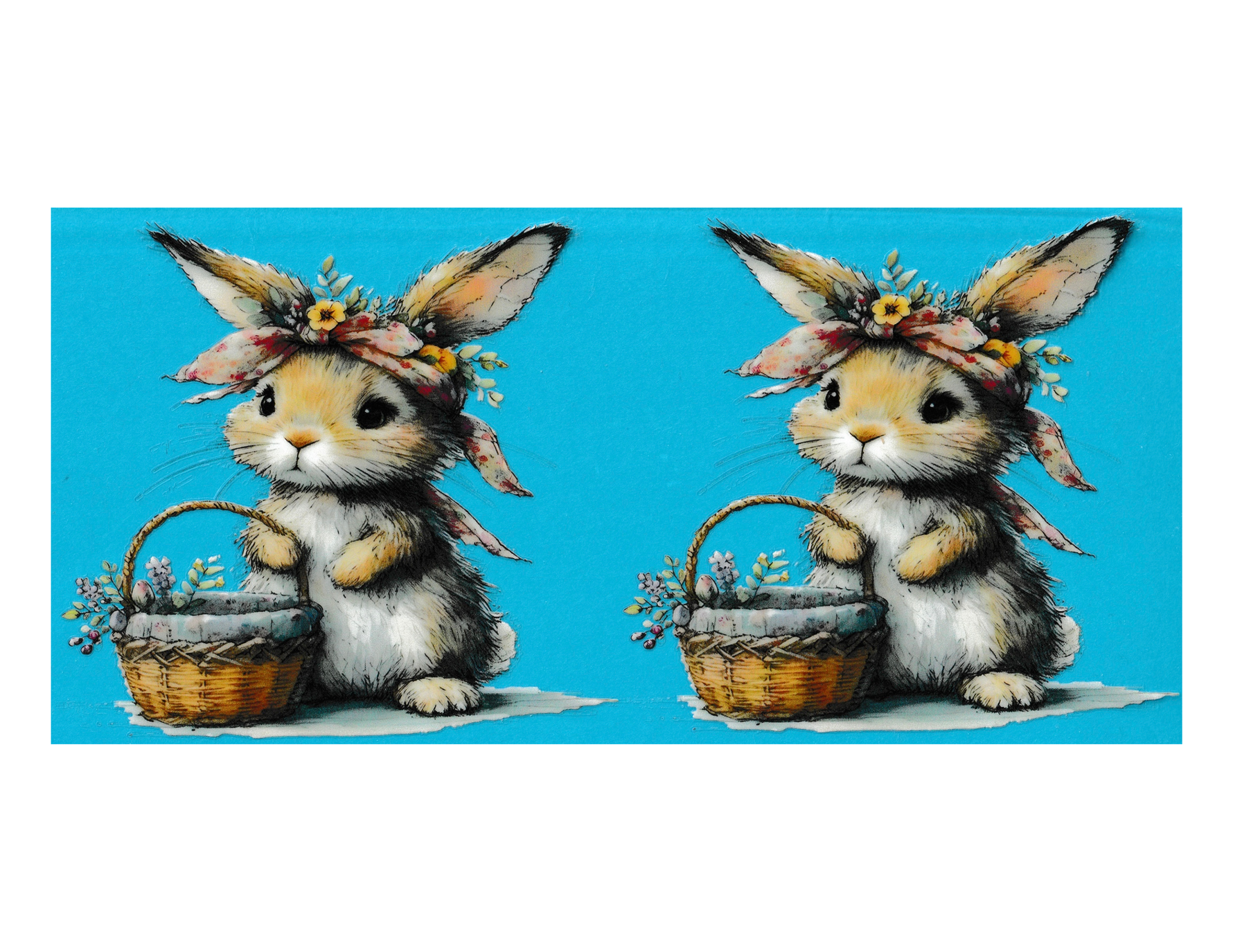 16oz Cup Wrap Bunny with Basket