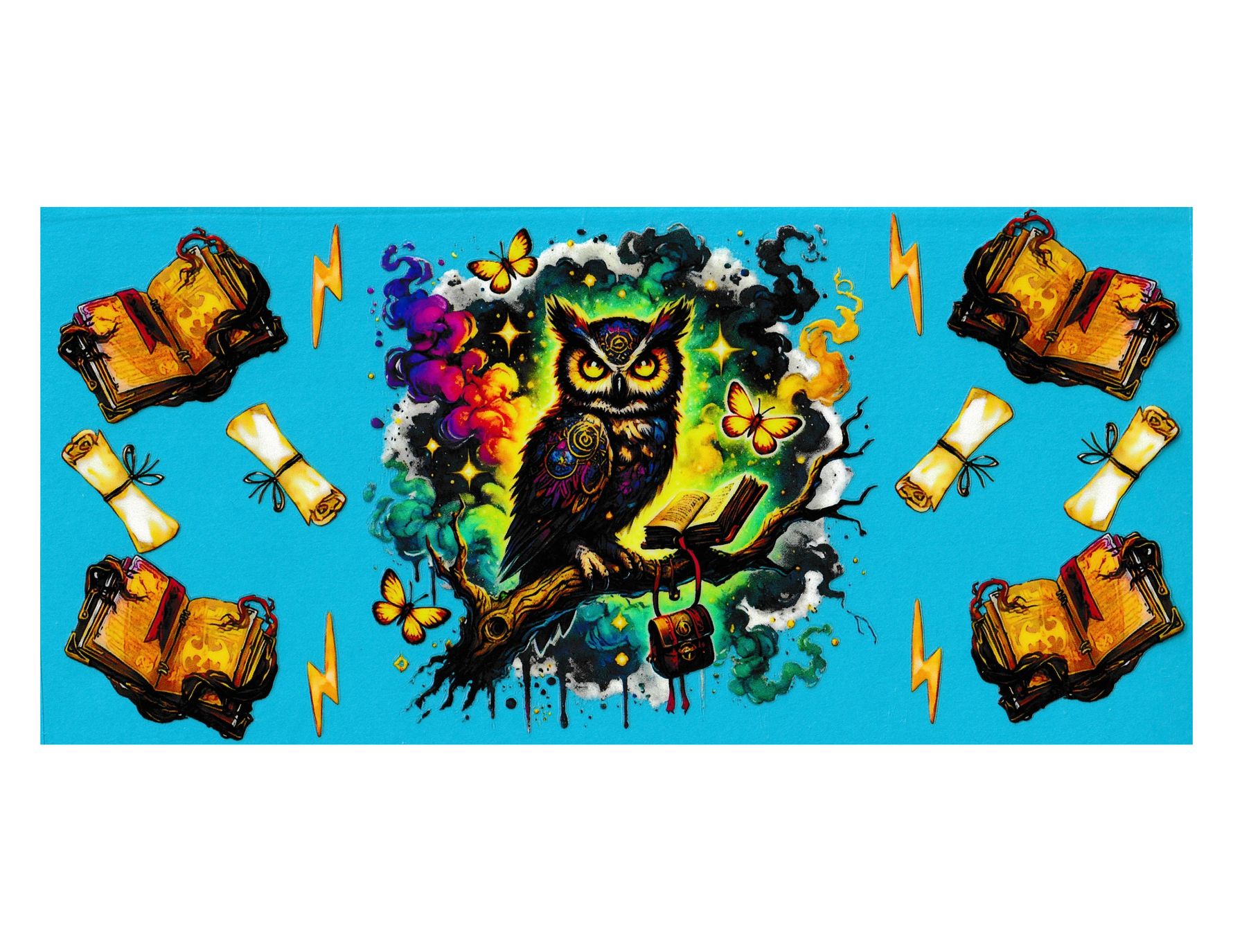 16oz Cup Wrap Owls