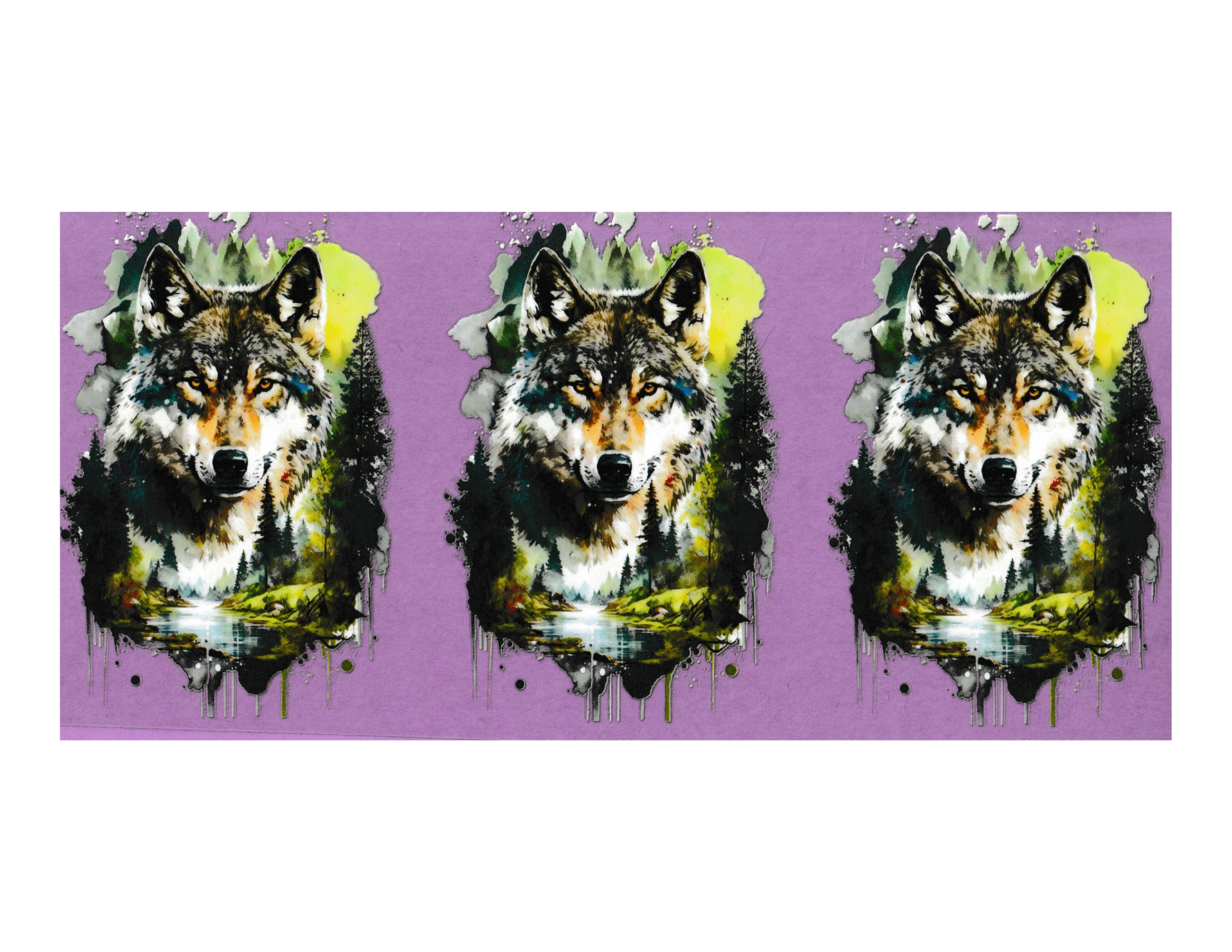 16oz Cup Wrap Wolf