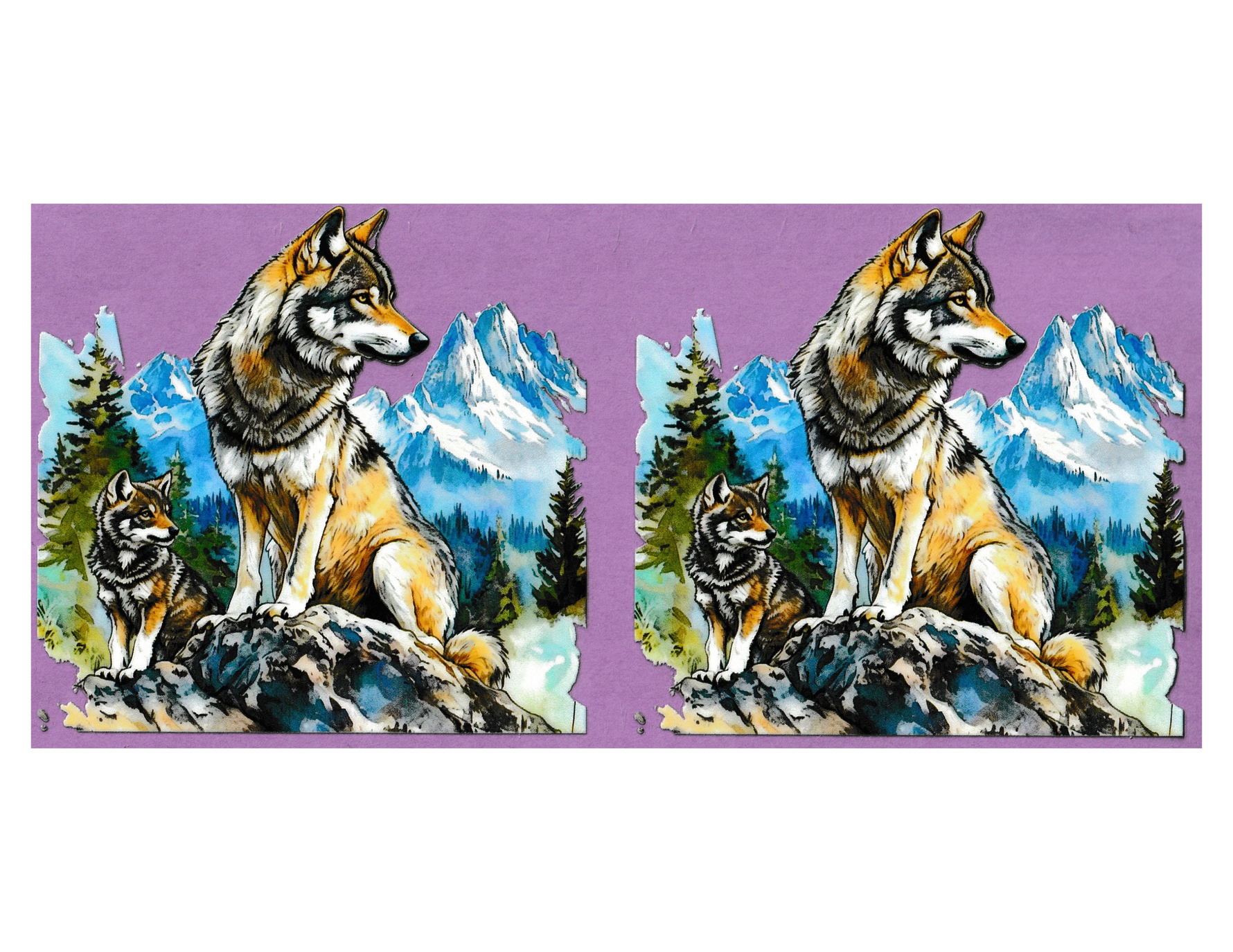 16oz Cup Wrap Wolf
