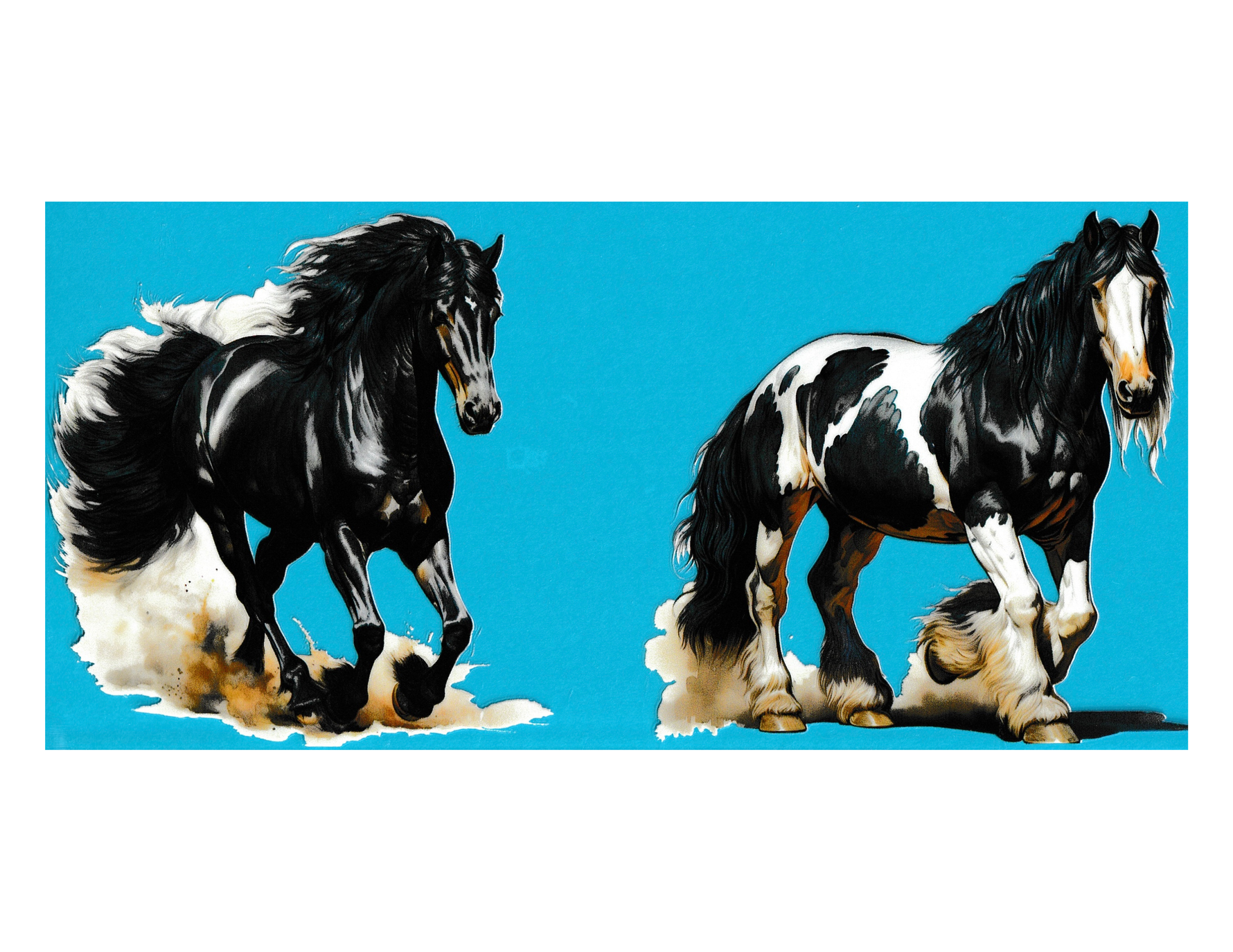 16oz Cup Wrap Horses