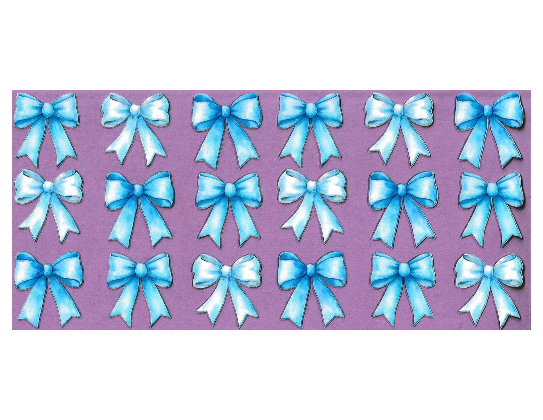 16oz Cup Wrap Blue Bows