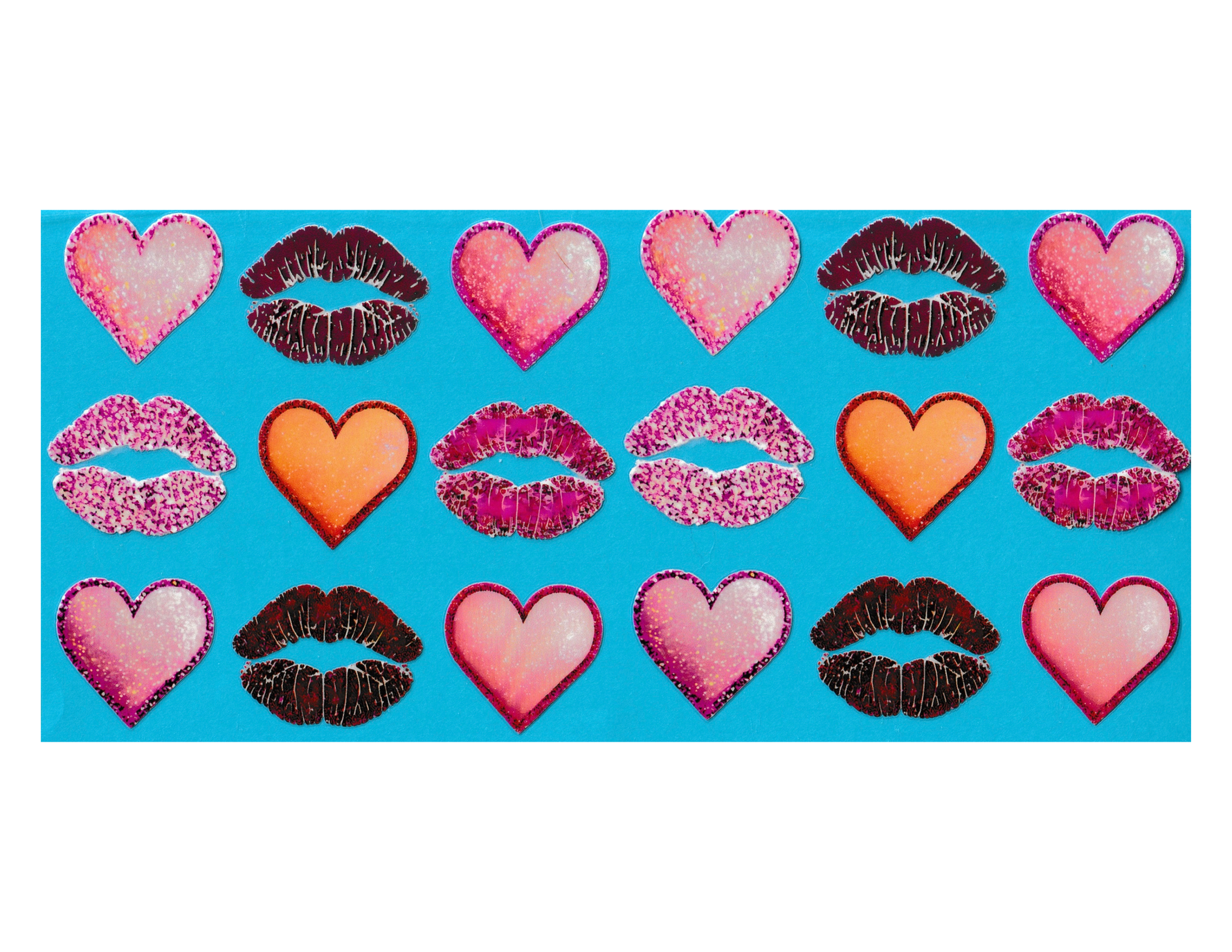 16oz Cup Wrap Lips and Hearts