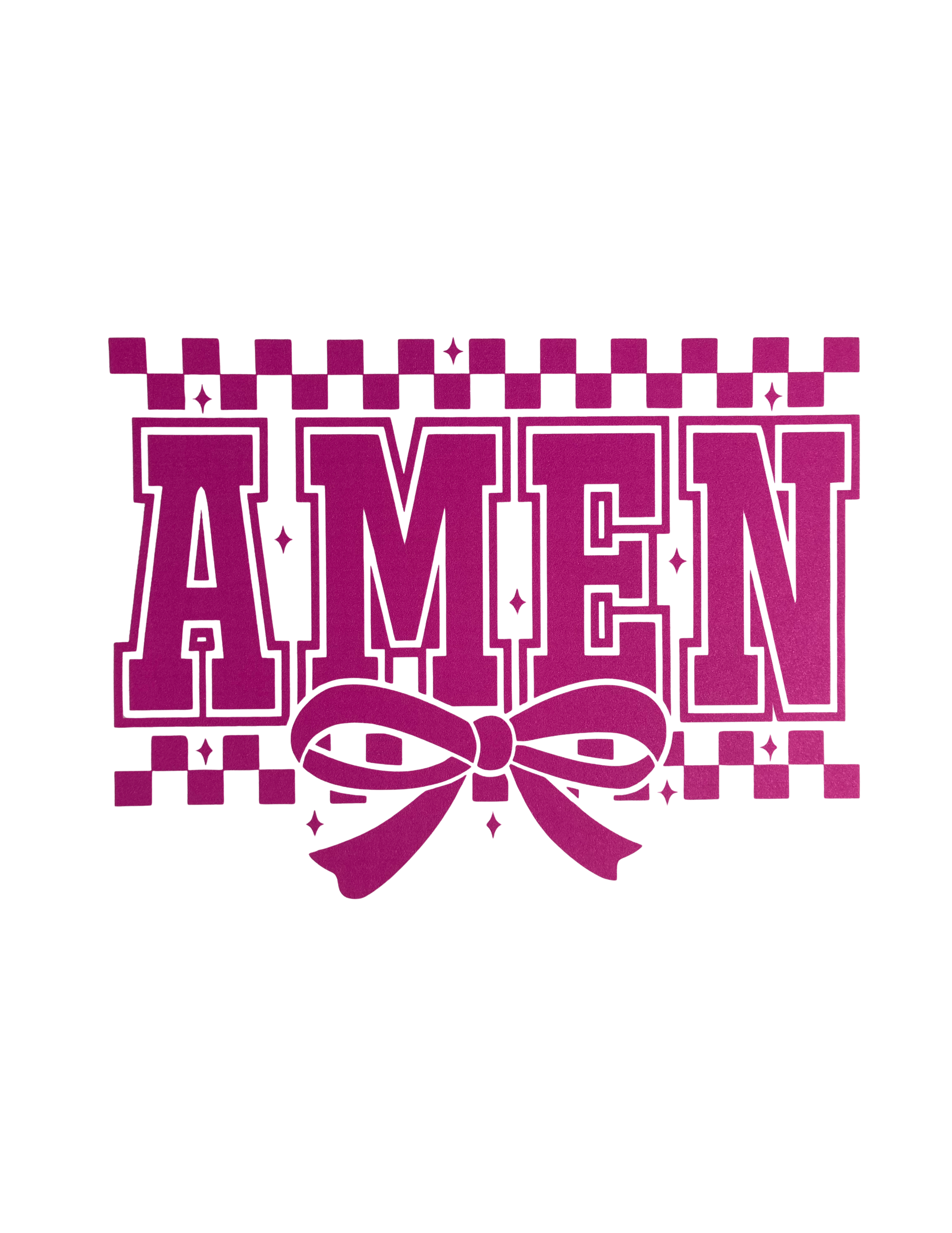 Hot Pink Amen Screen Print
