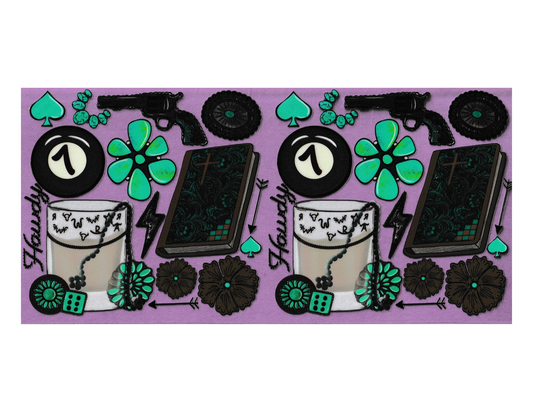 16oz Cup Wrap Western Howdy