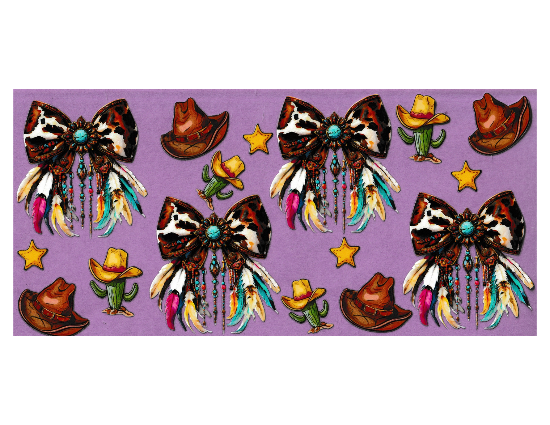 16oz Cup Wrap Western Bows