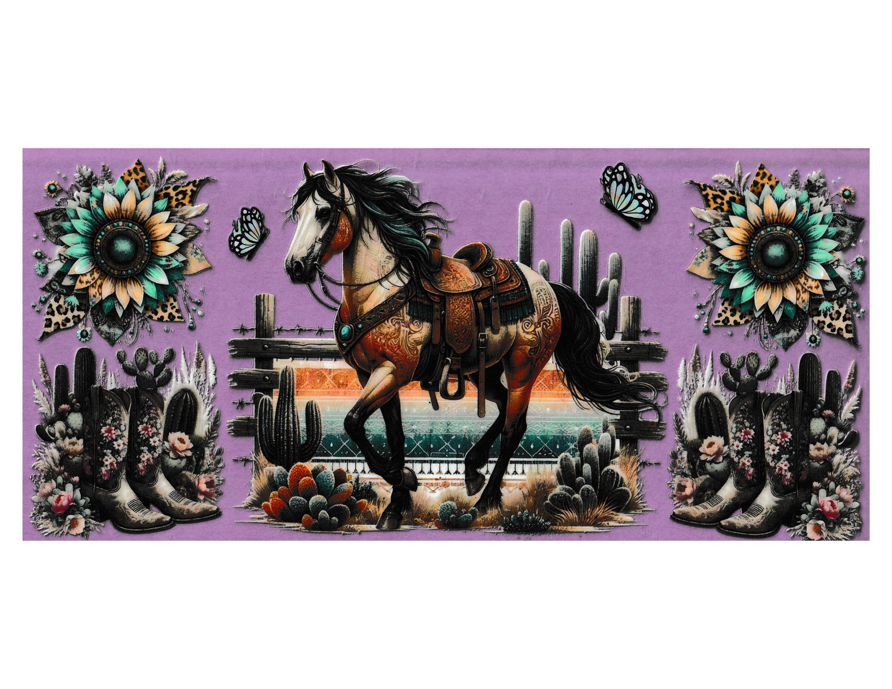 16oz Cup Wrap Western