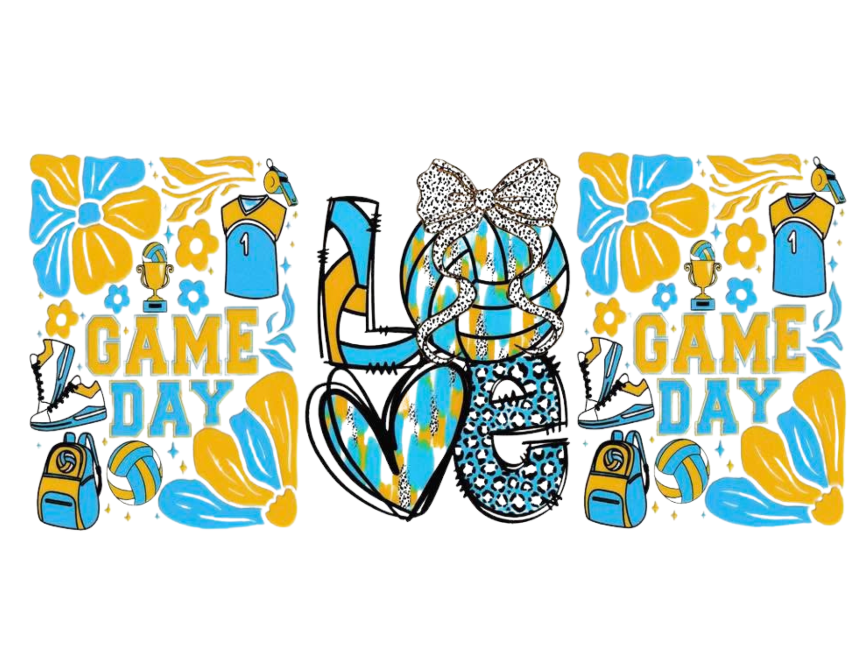 16oz Cup Wrap Volleyball