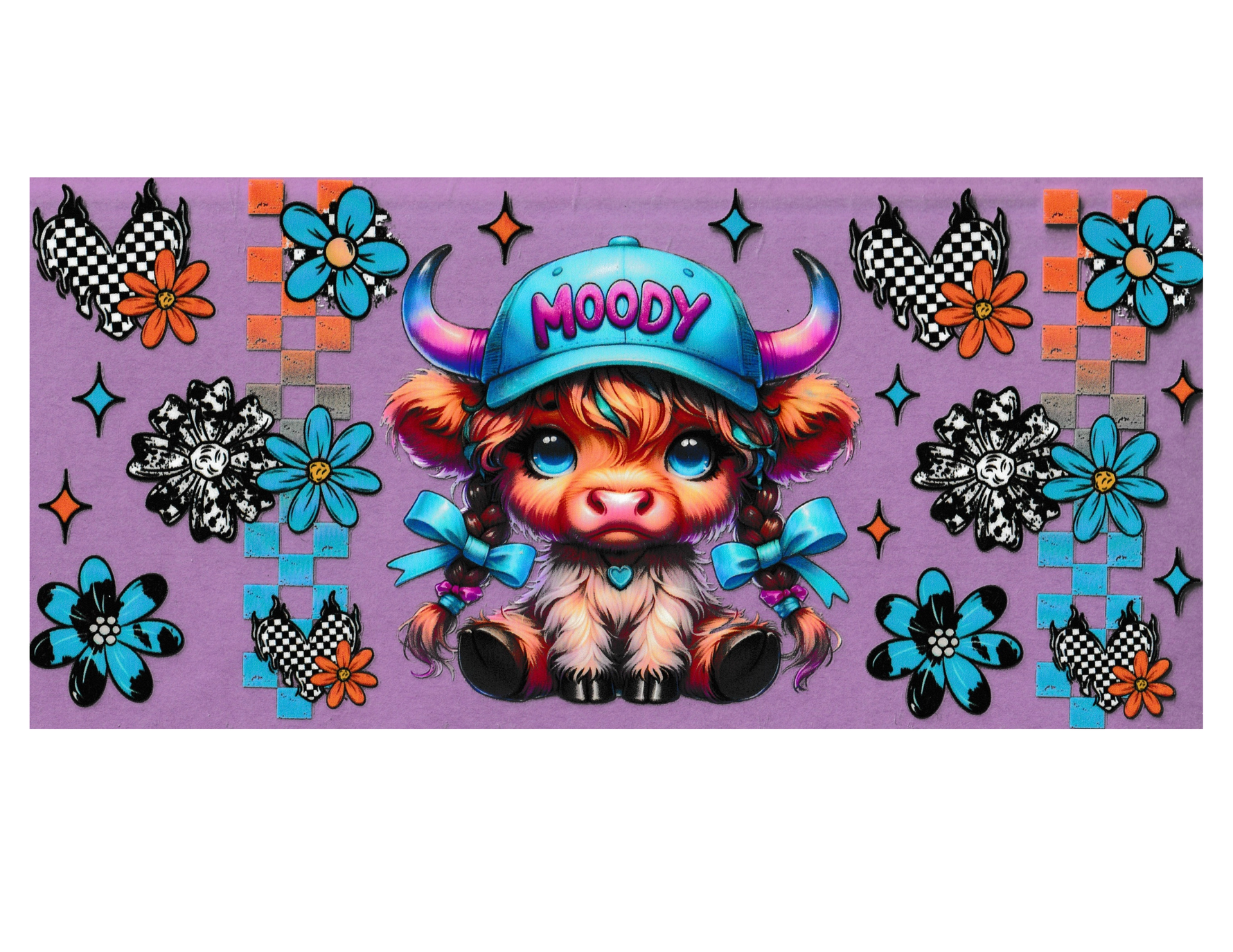 16oz Cup Wrap Moody Cow