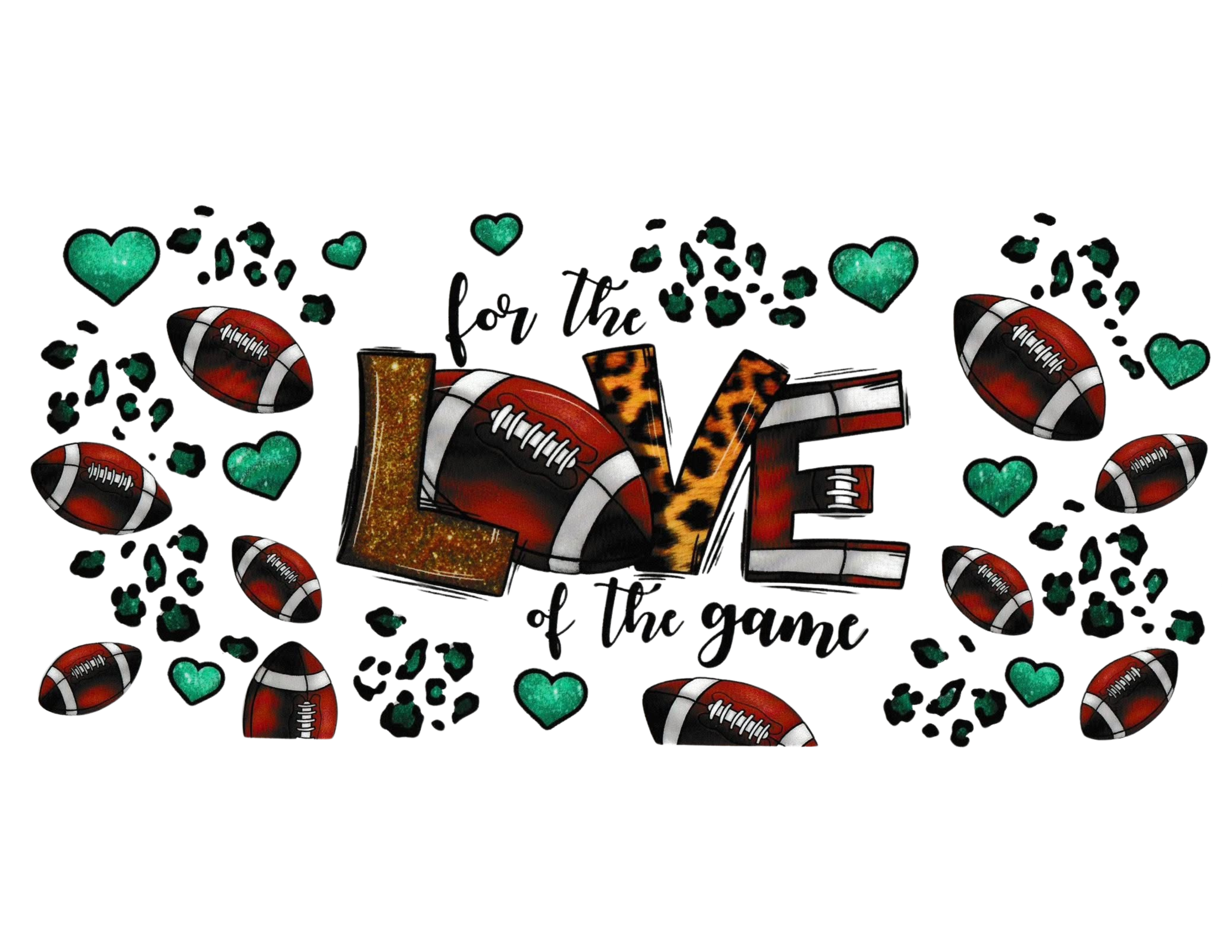 16oz Cup Wrap Football