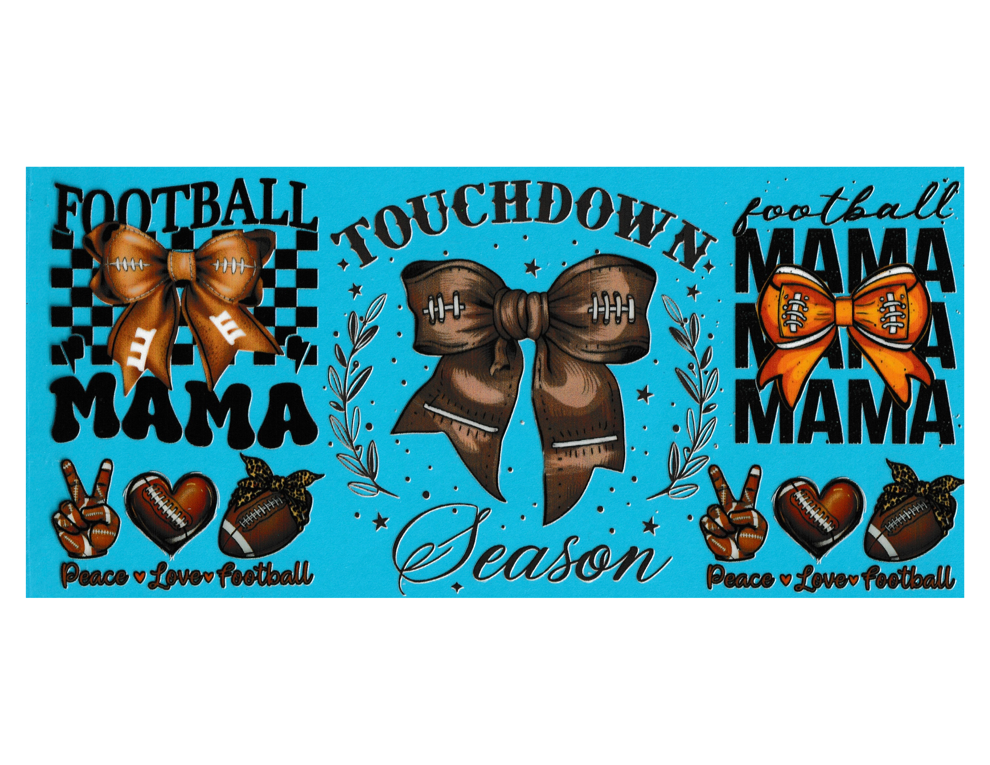 16oz Cup Wrap Football