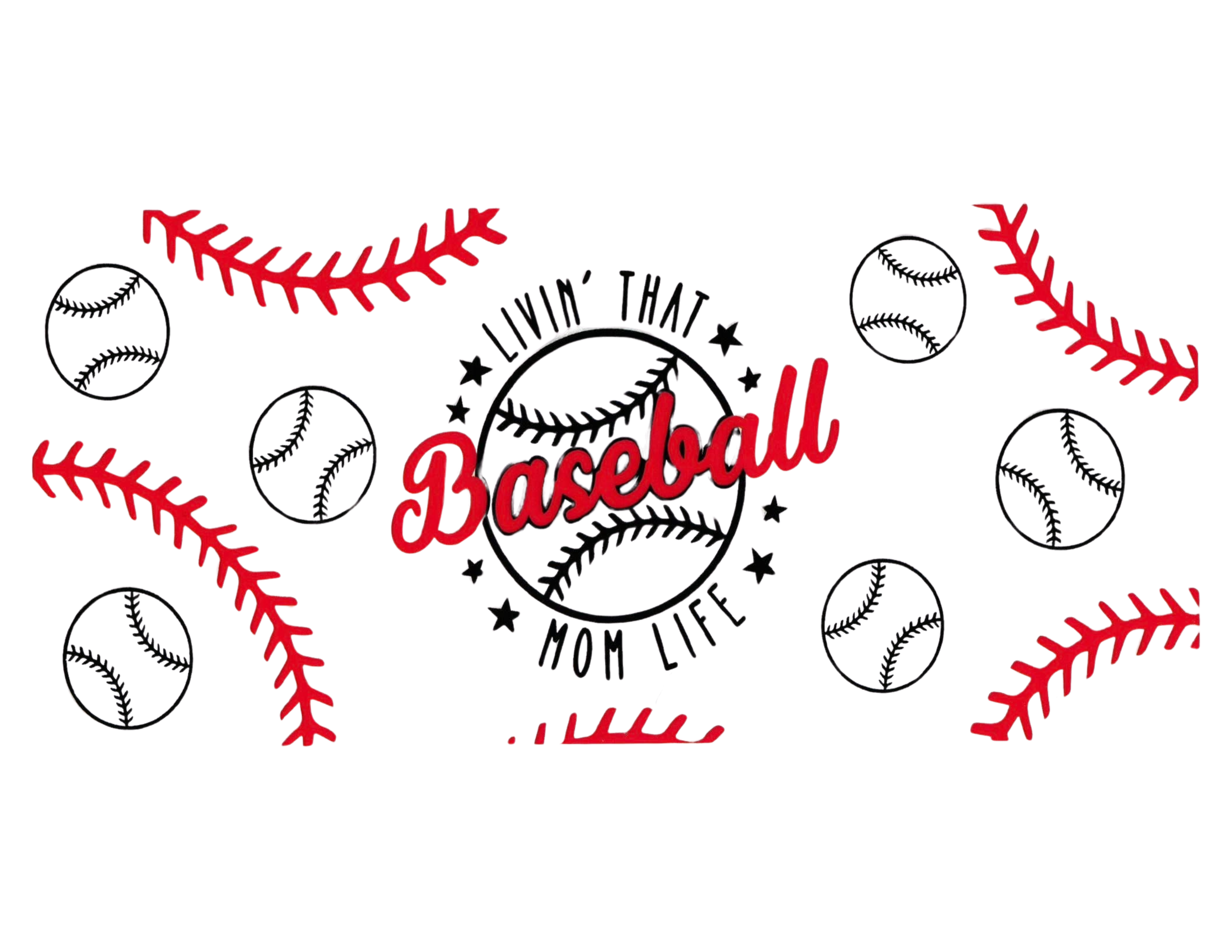 16oz Cup Wrap Baseball