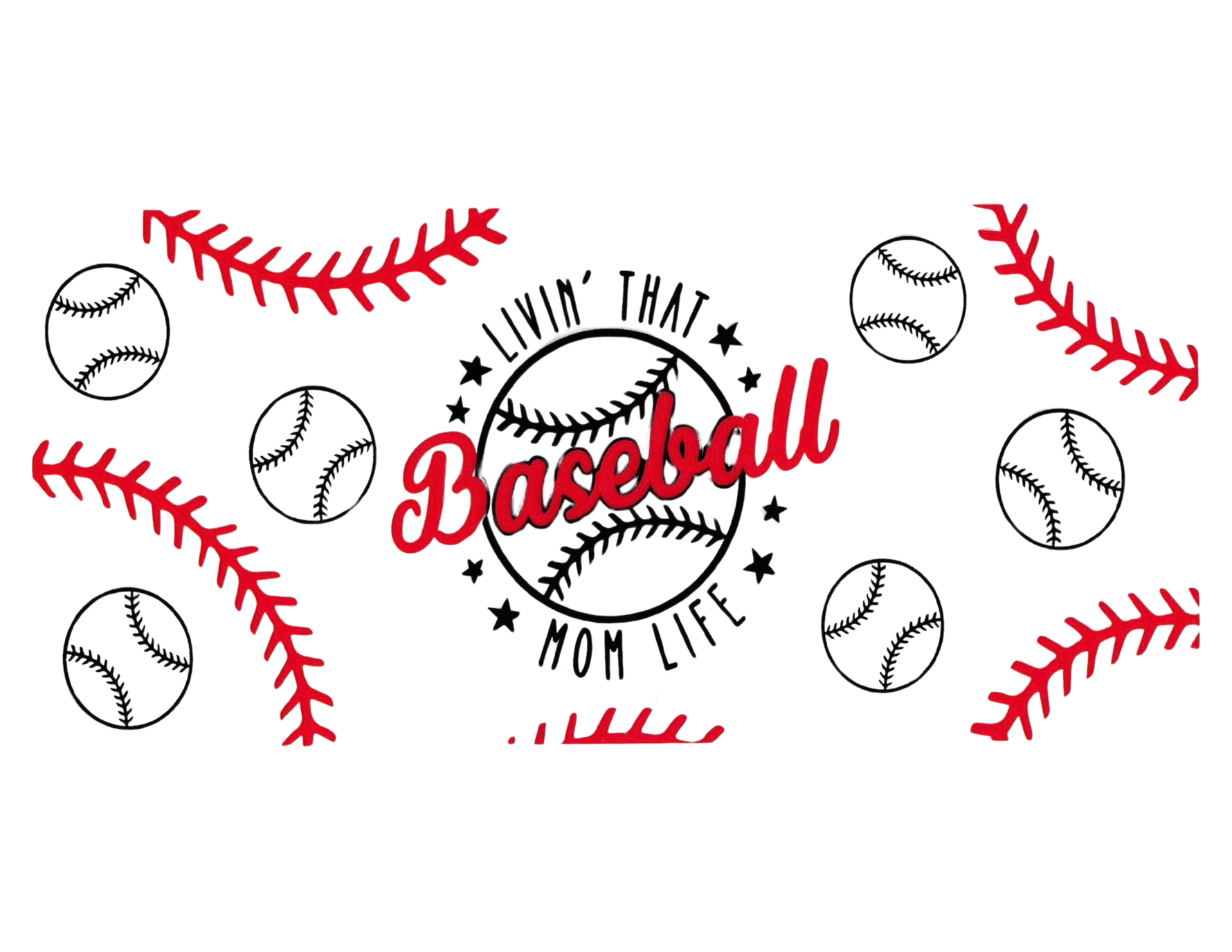 16oz Cup Wrap Baseball