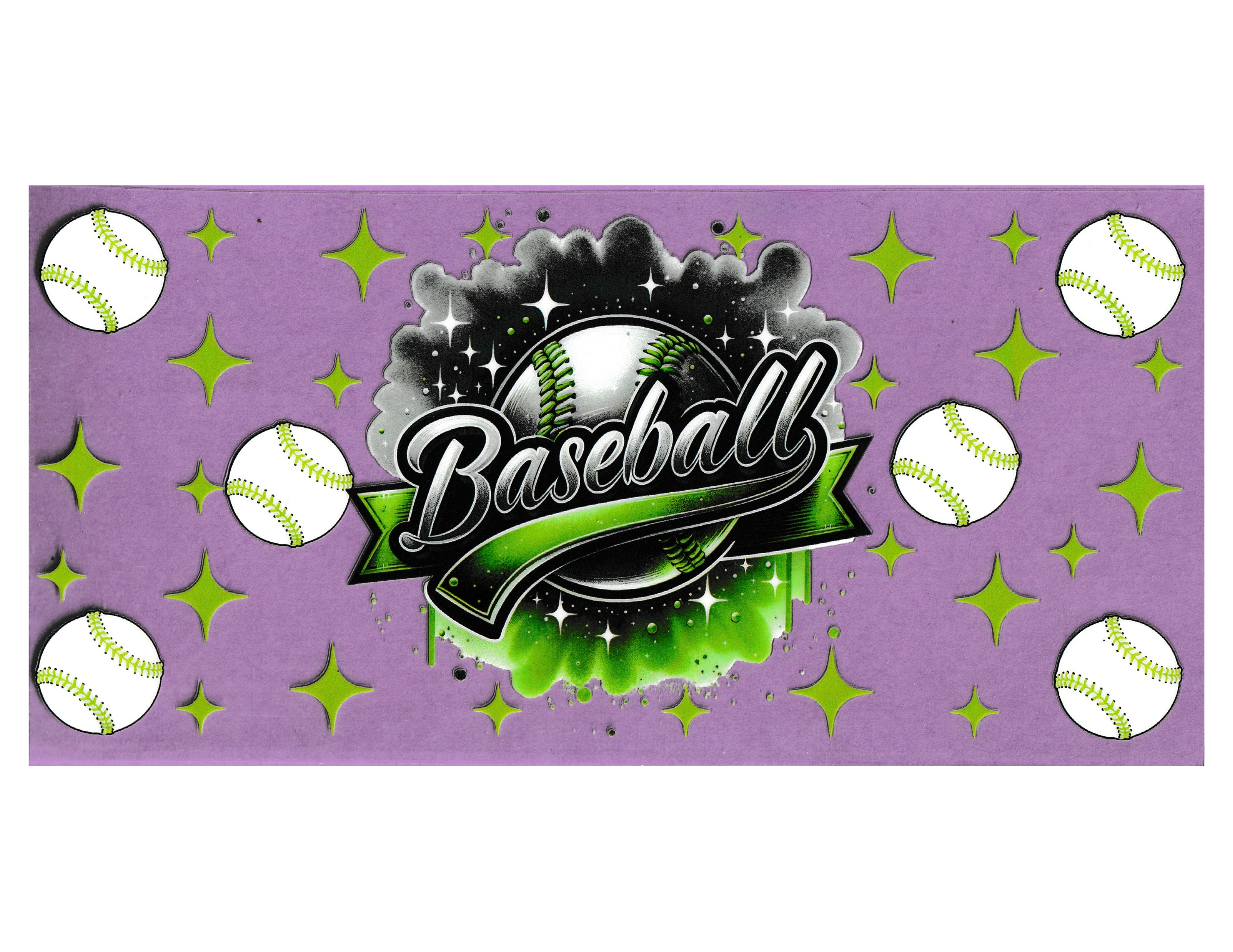 16oz Cup Wrap Baseball