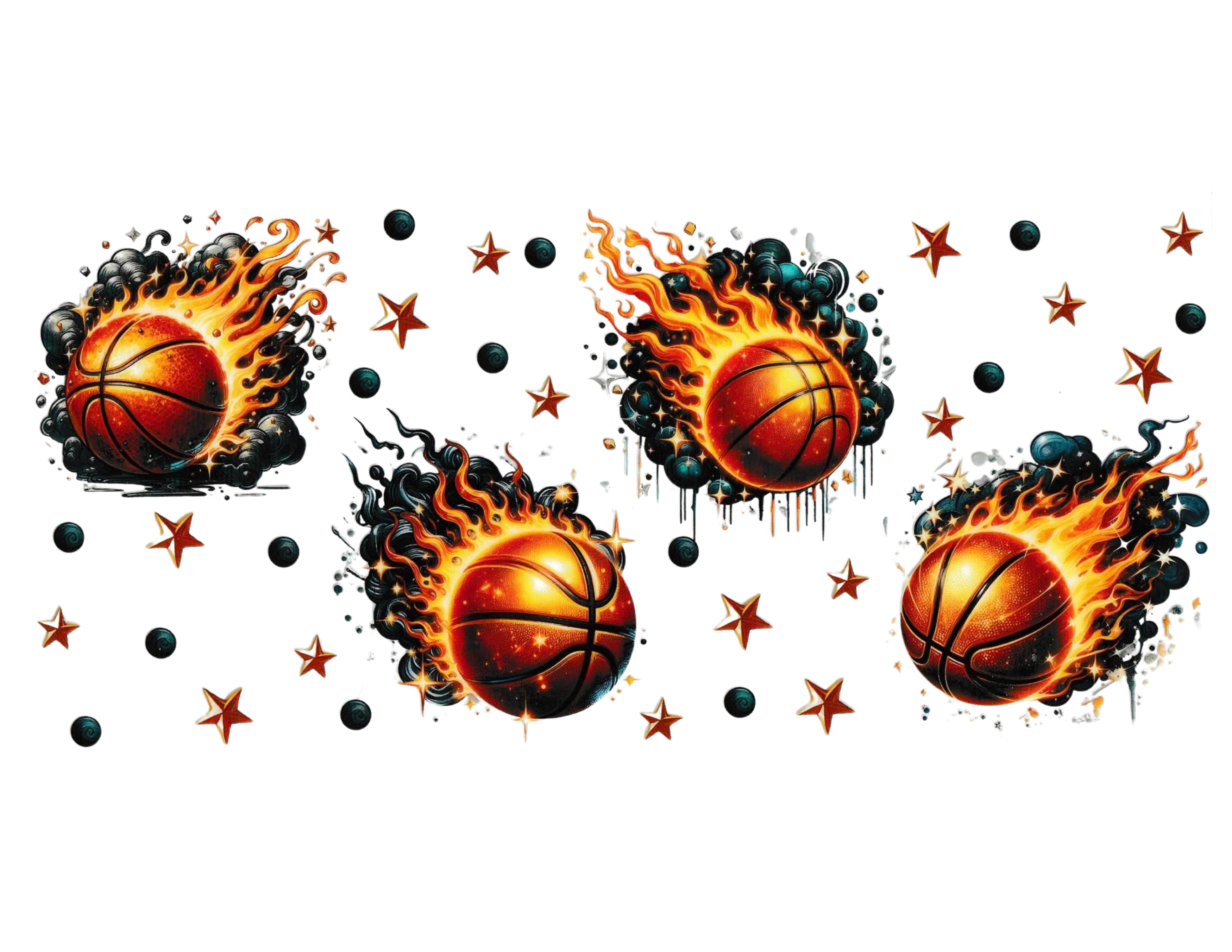 16oz Cup Wrap Basketball