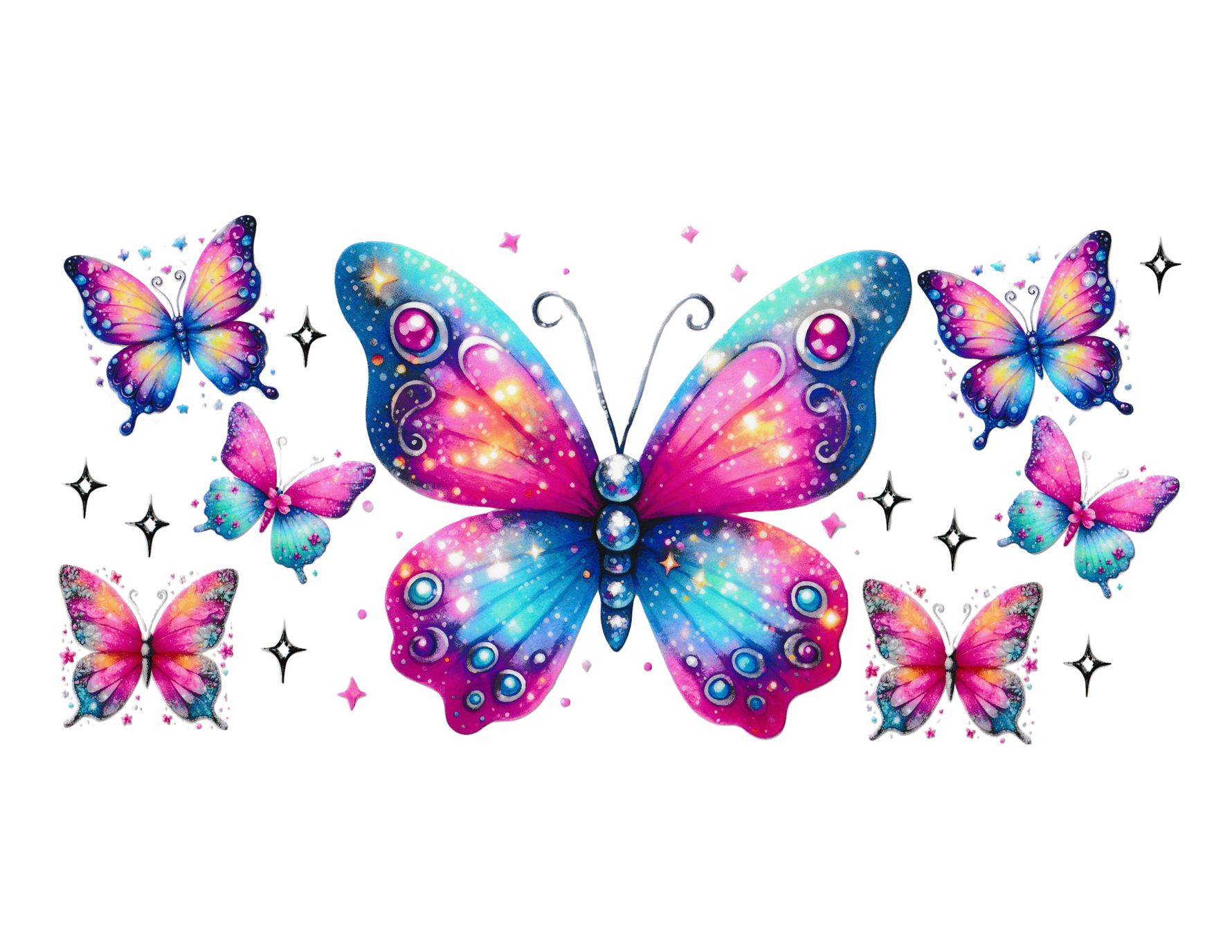 16oz Cup Wrap Butterfly