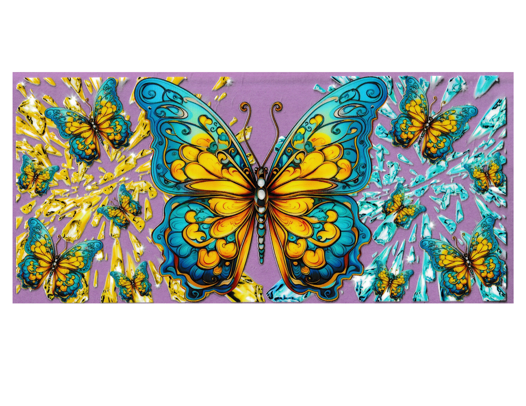16oz Cup Wrap Butterfly