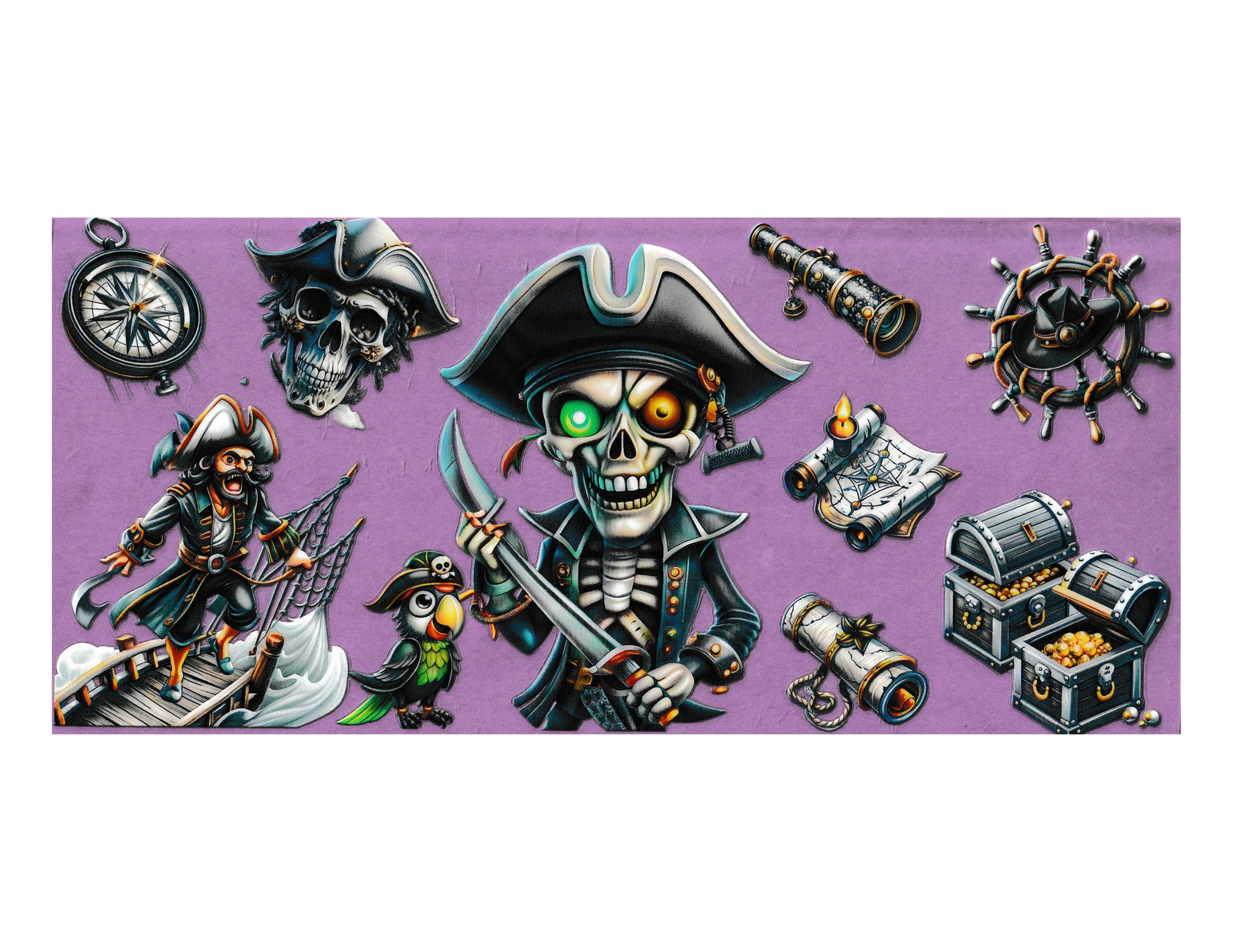 16oz Cup Wrap Pirate