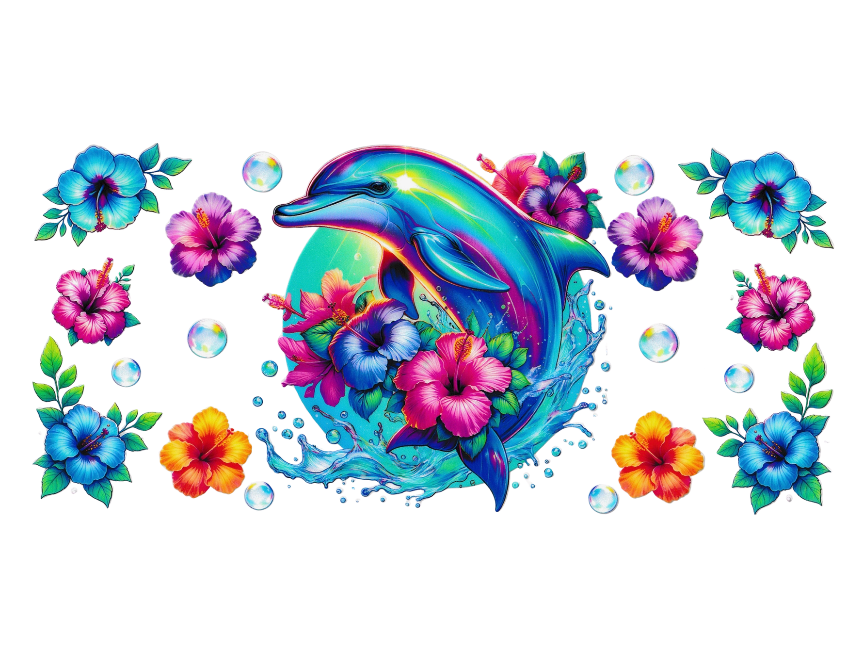 16oz Cup Wrap Dolphin