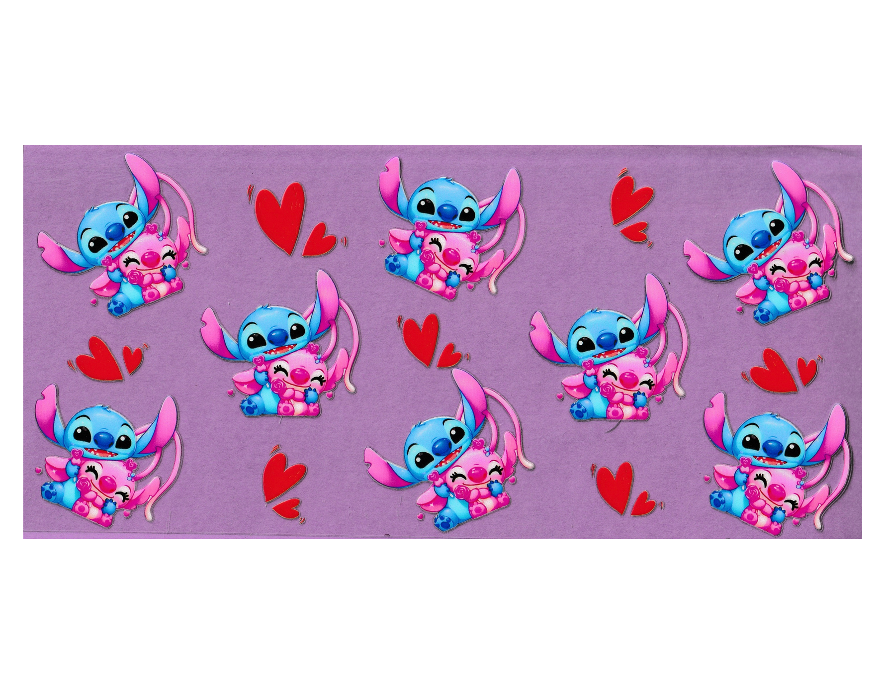 16oz Cup Wrap Blue and Pink Alien