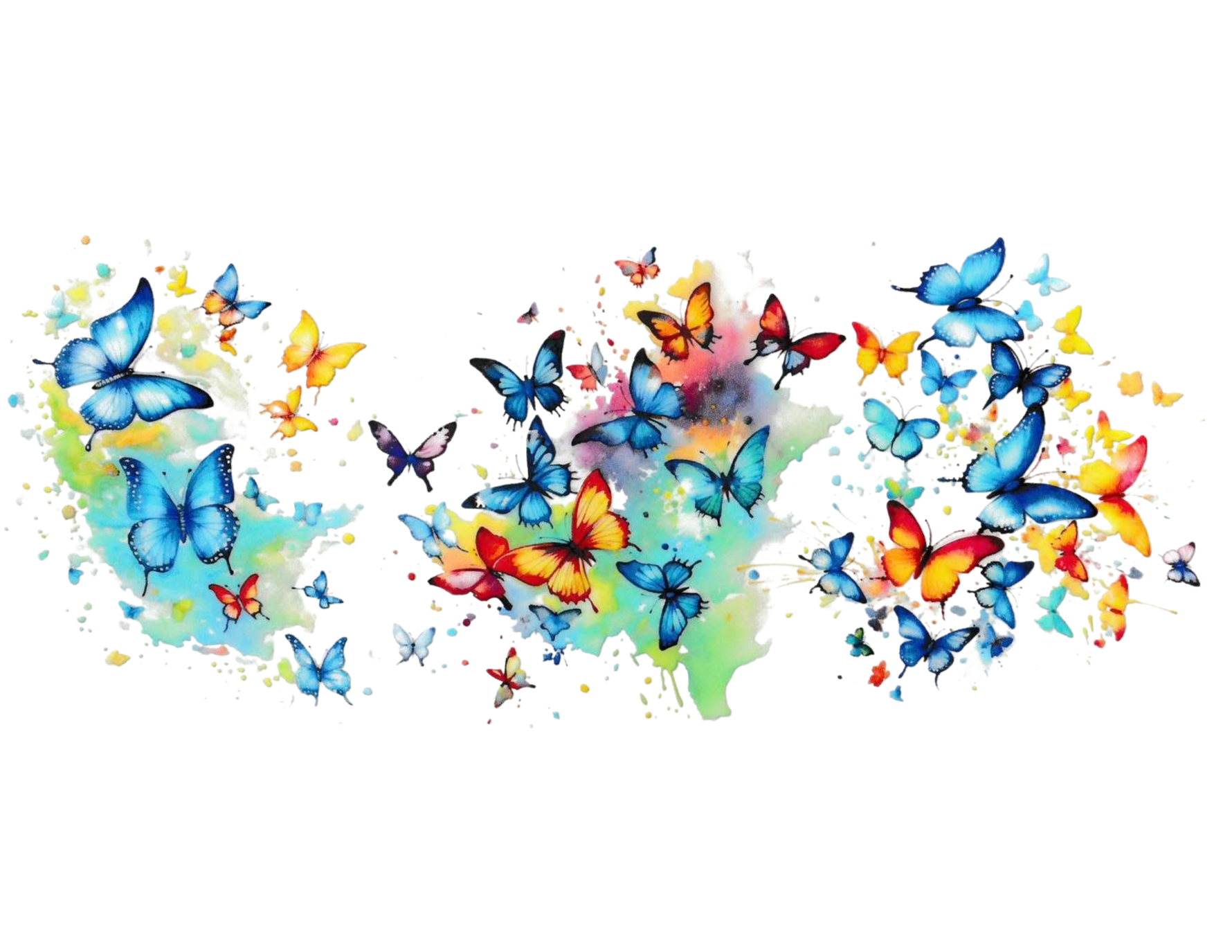 16oz Cup Wrap Butterflies