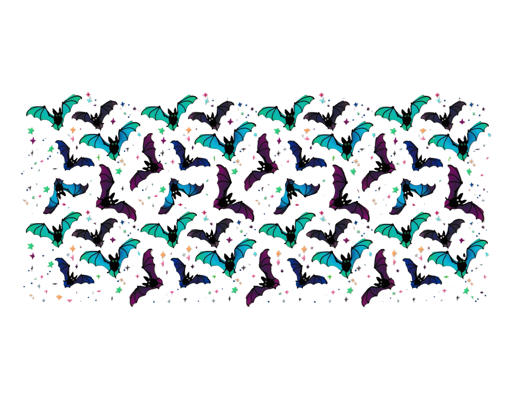 16oz Cup Wrap Halloween Bats