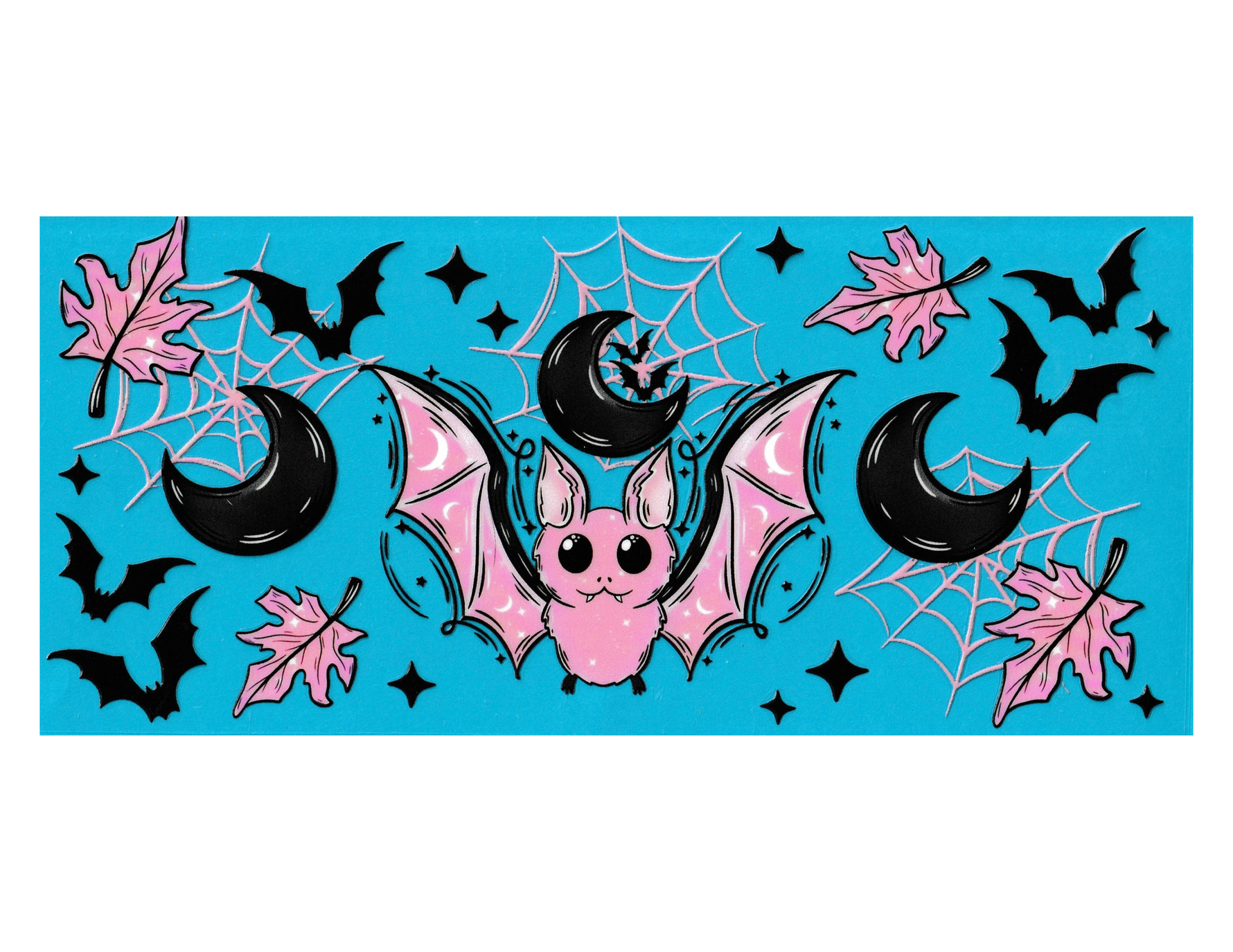 16oz Cup Wrap Halloween Bats