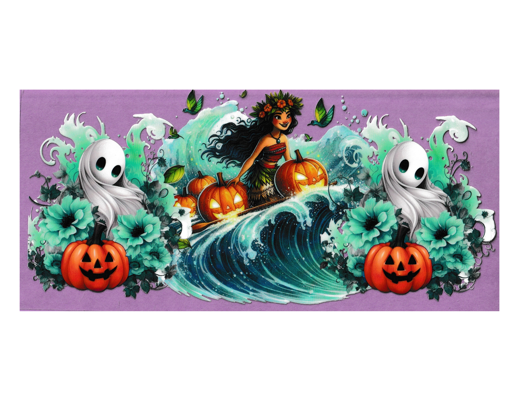 16oz Cup Wrap Halloween Cartoon