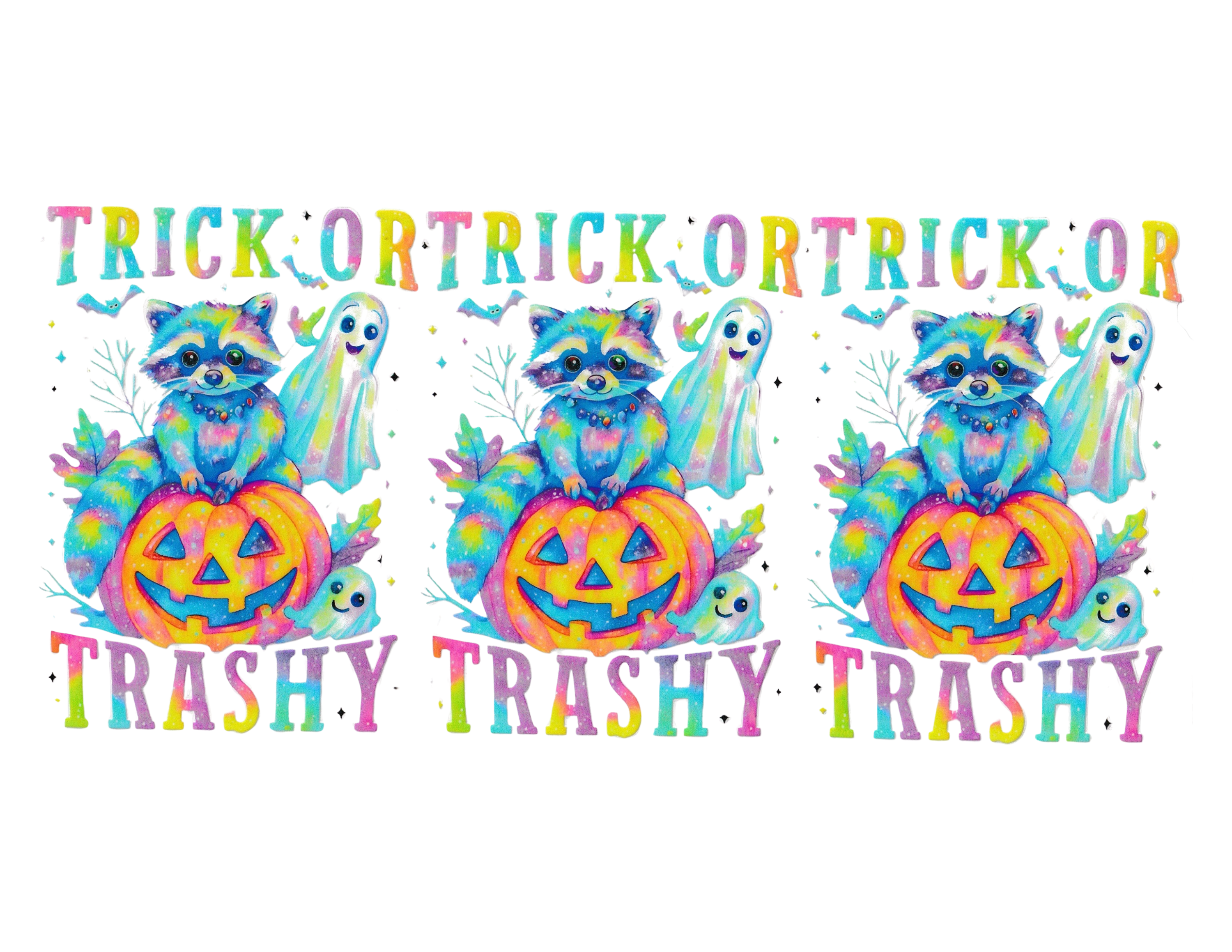 16oz Cup Wrap Halloween Raccoon