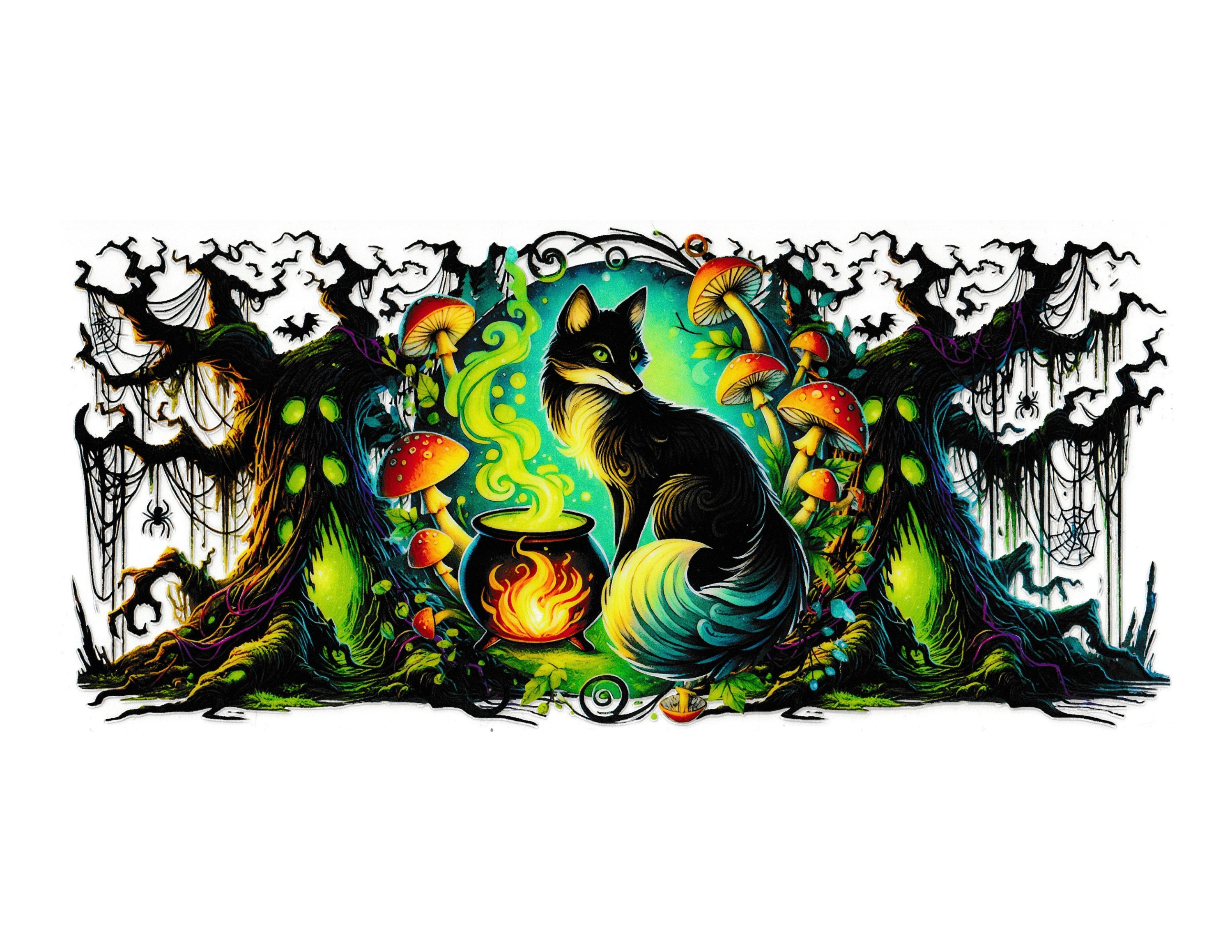 16oz Cup Wrap Halloween Fox