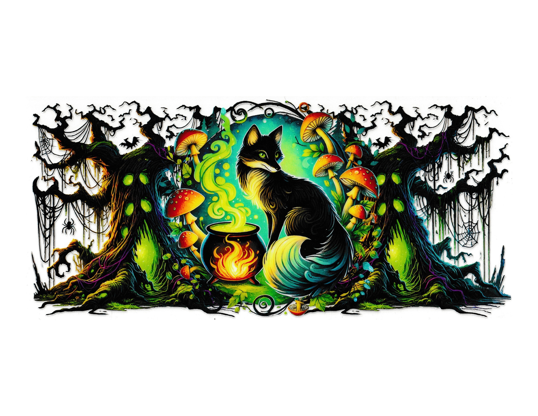 16oz Cup Wrap Halloween Fox
