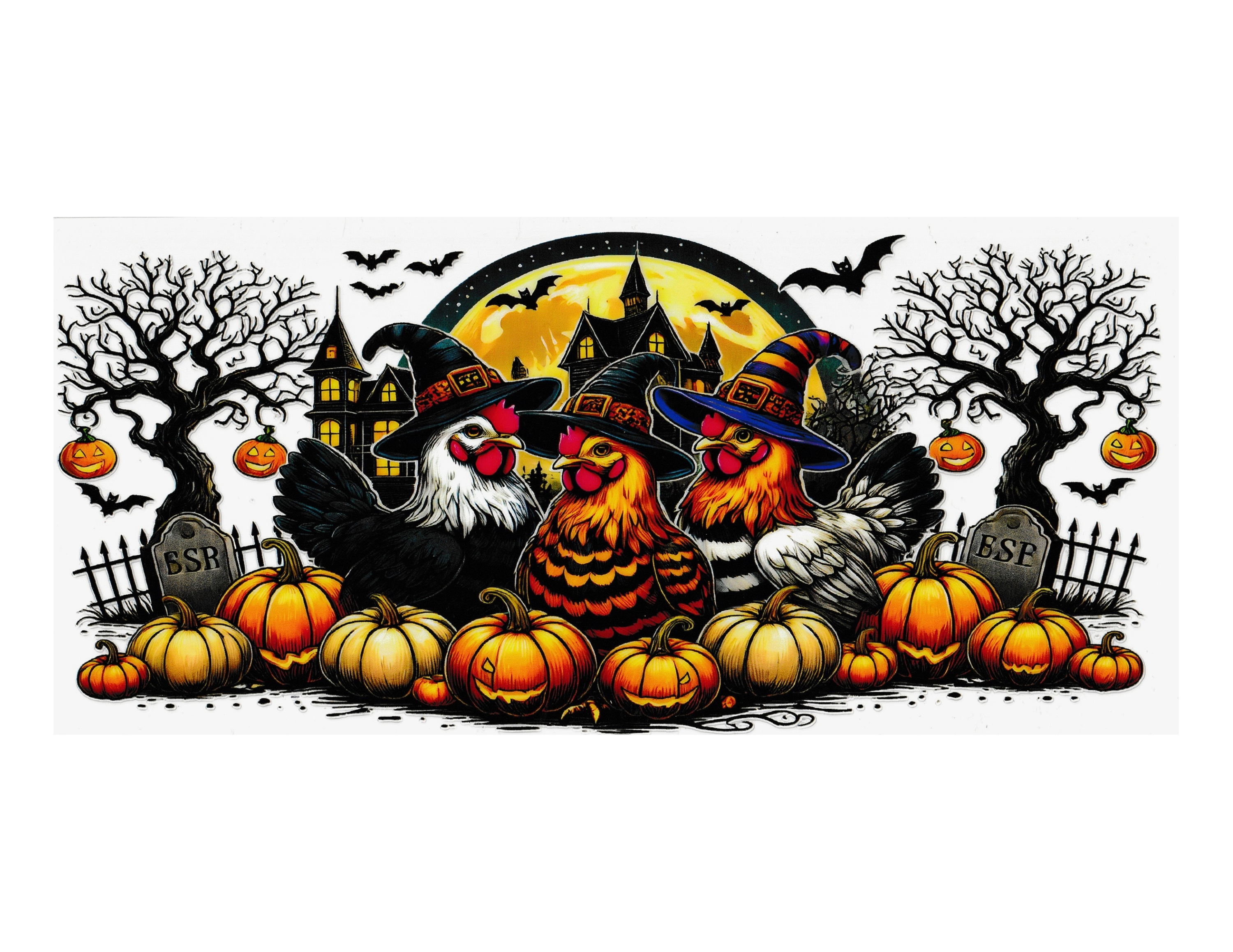 16oz Cup Wrap Halloween Chicken