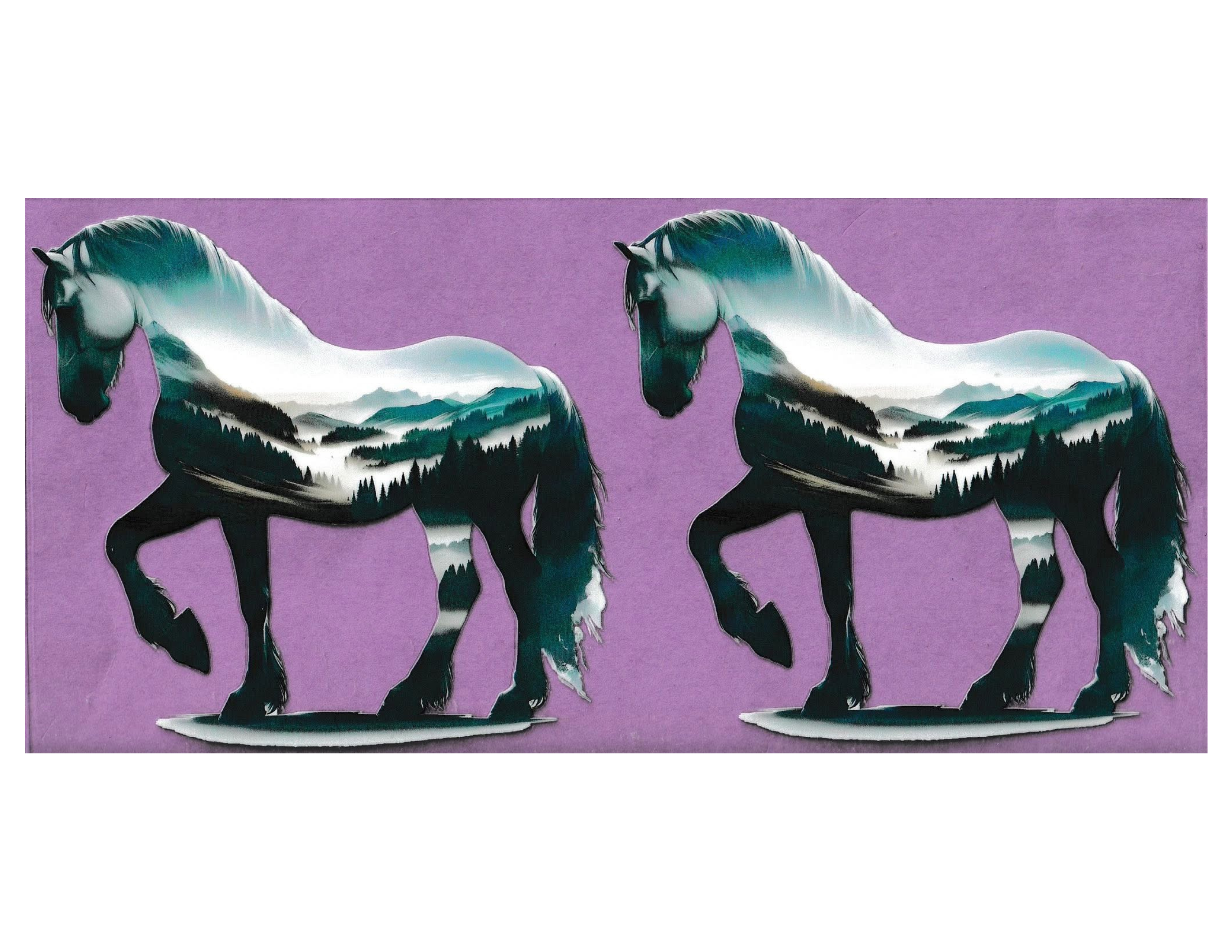16oz Cup Wrap Horses