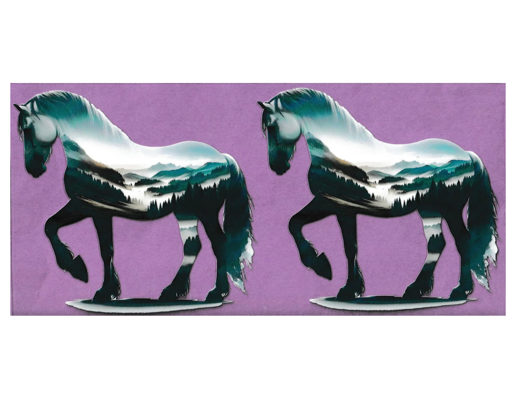 16oz Cup Wrap Horses