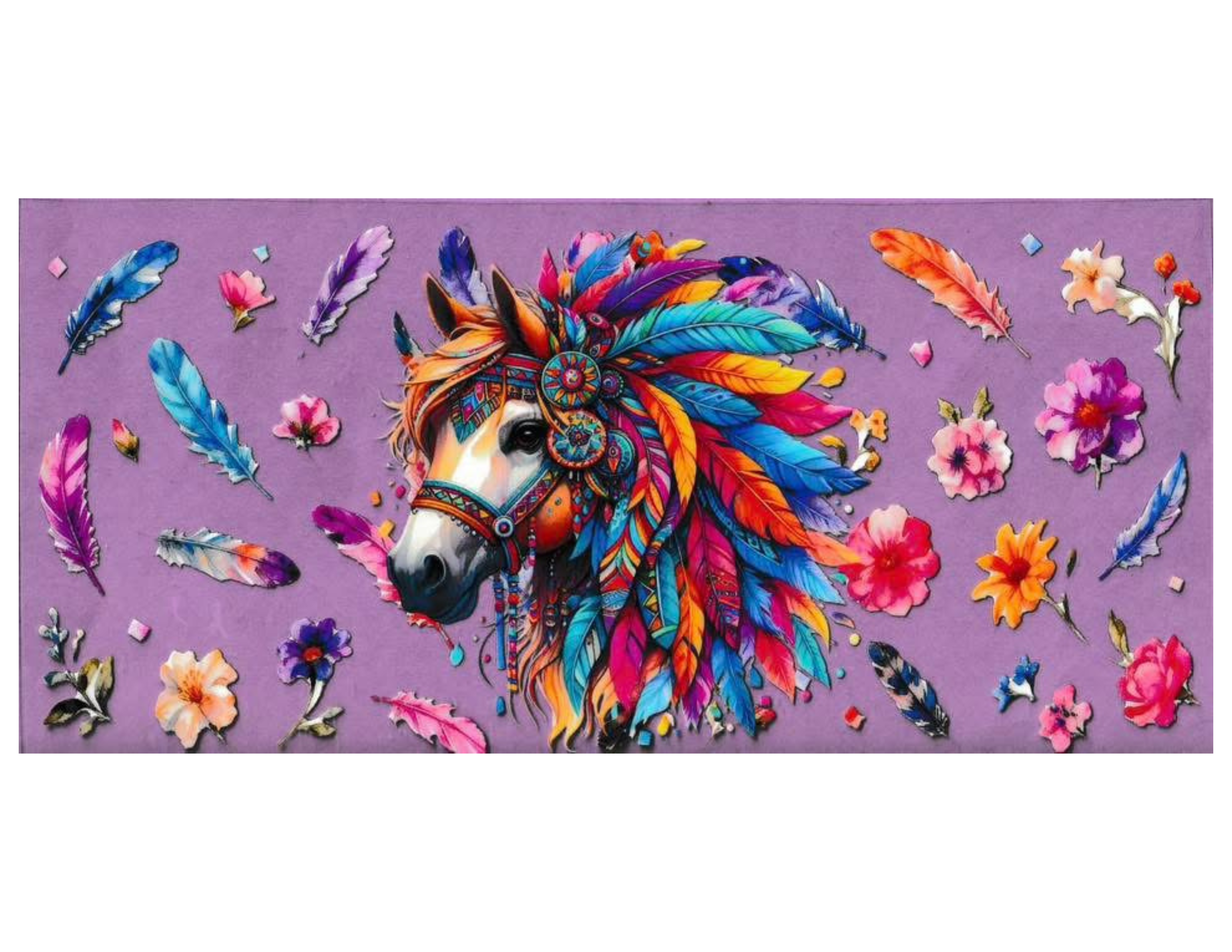 16oz Cup Wrap Horses