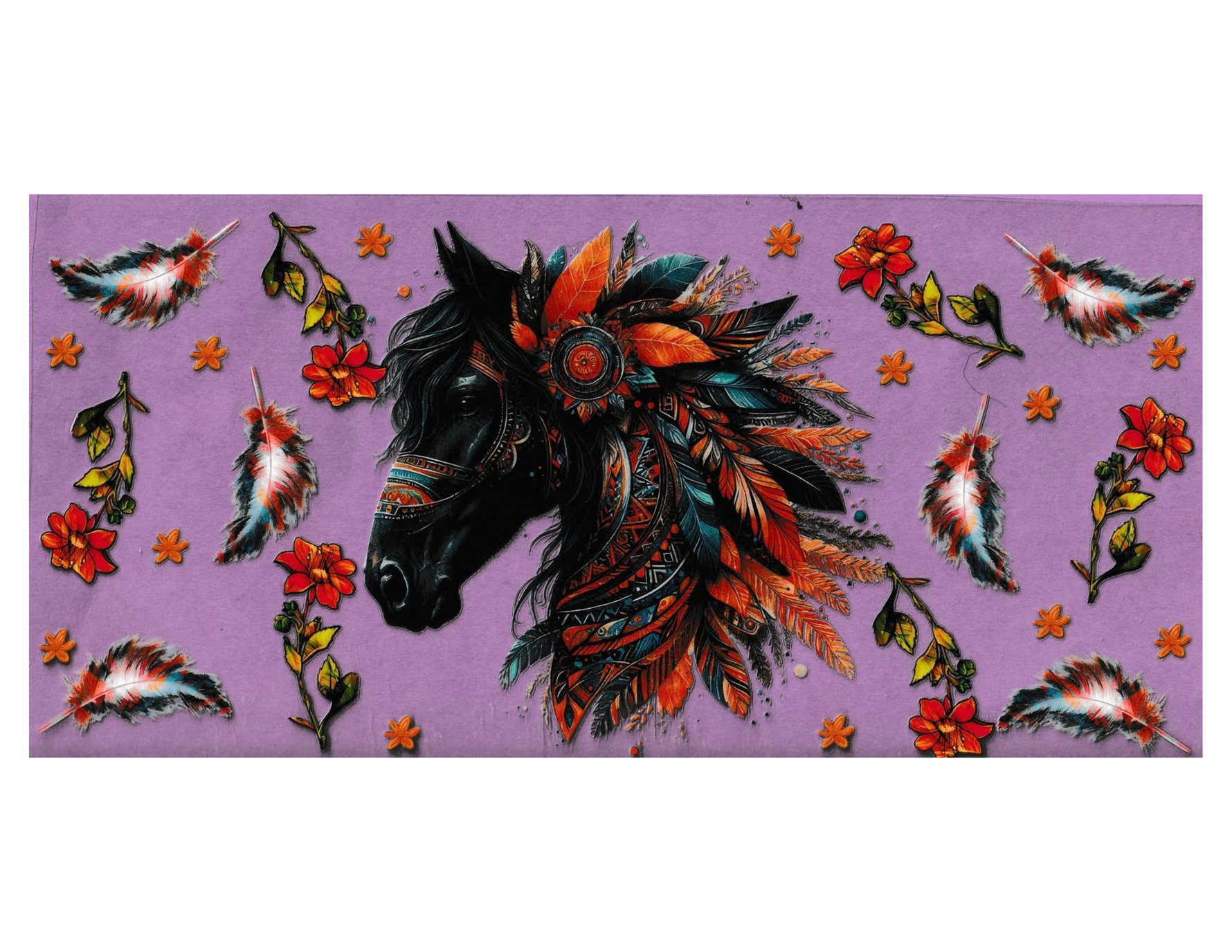 16oz Cup Wrap Horses