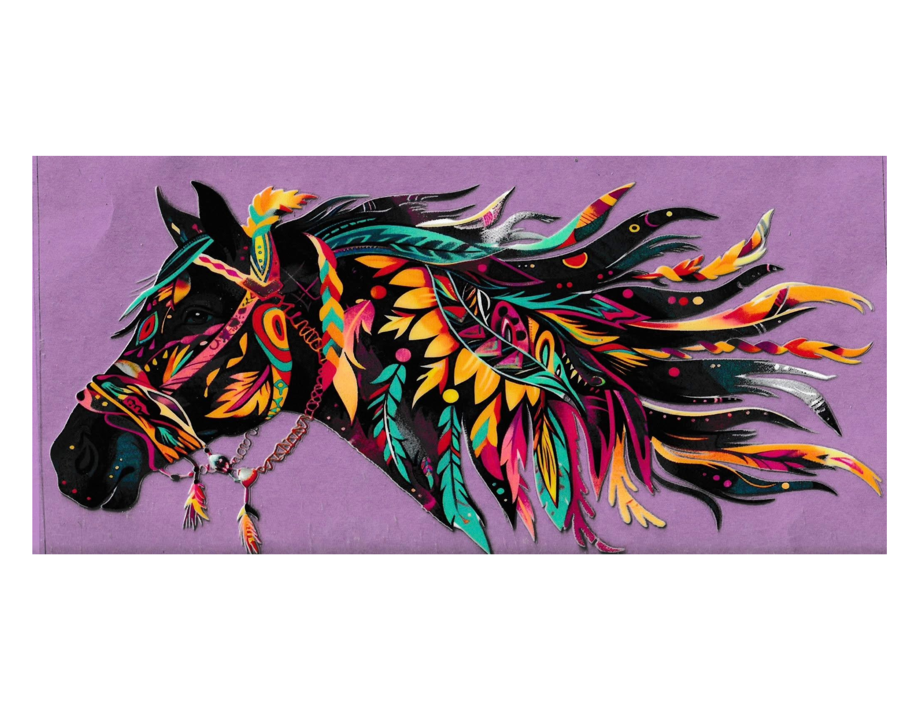 16oz Cup Wrap Horses