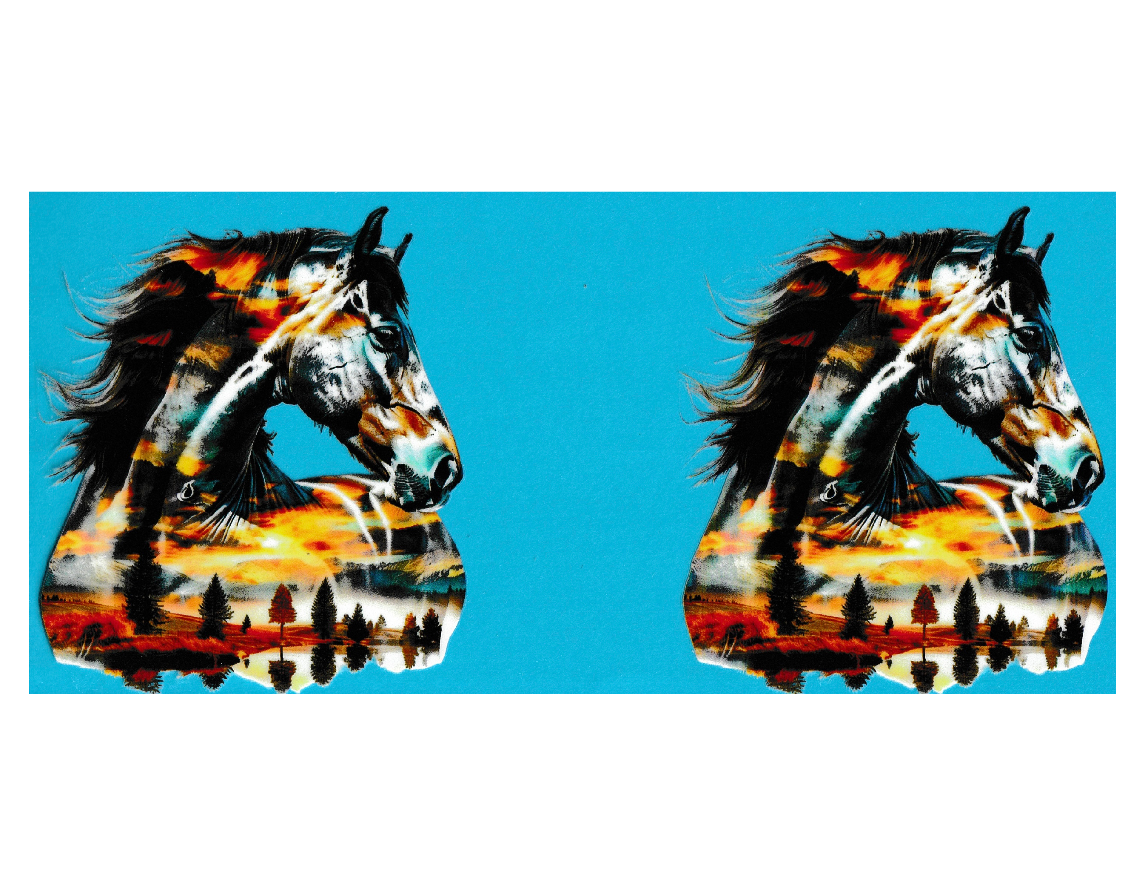 16oz Cup Wrap Horses