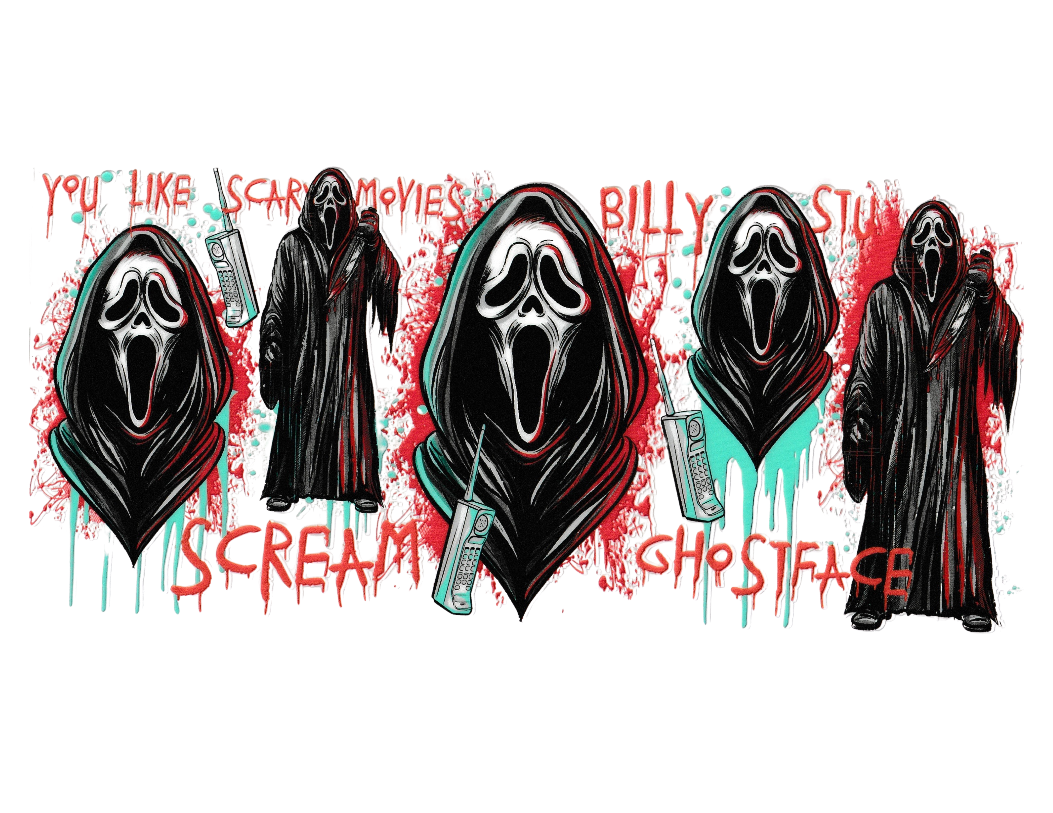 16oz Cup Wrap Ghostface