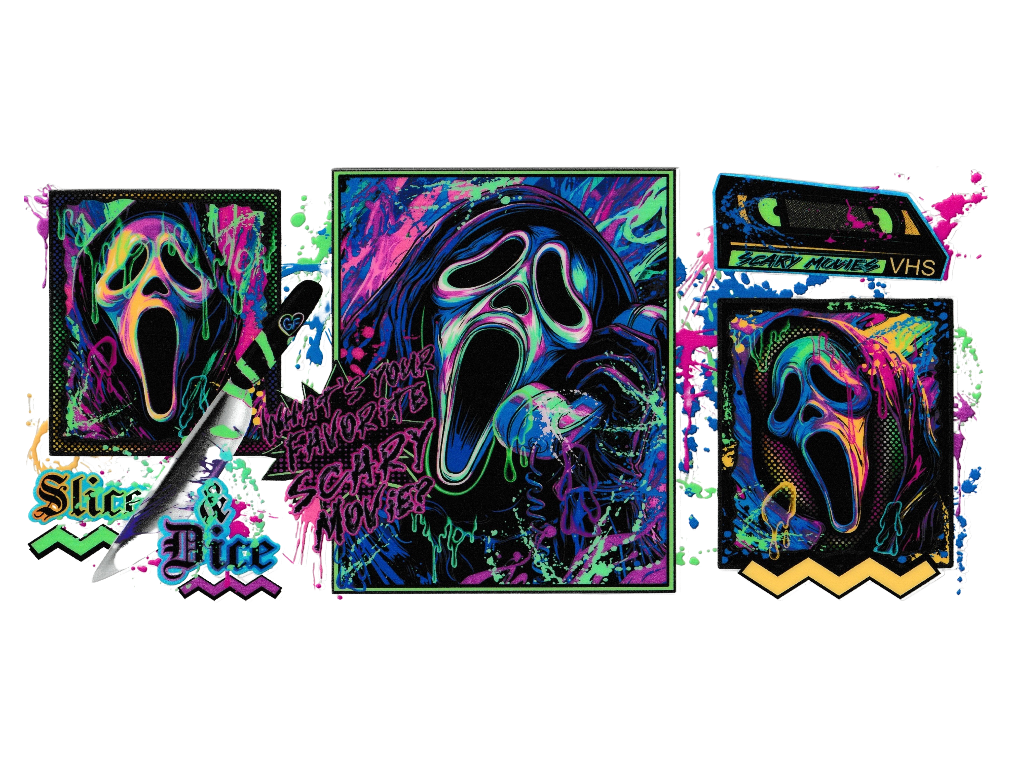 16oz Cup Wrap Ghostface