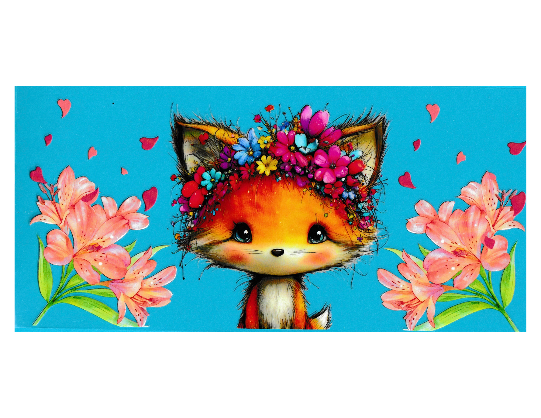 16oz Cup Wrap Foxes
