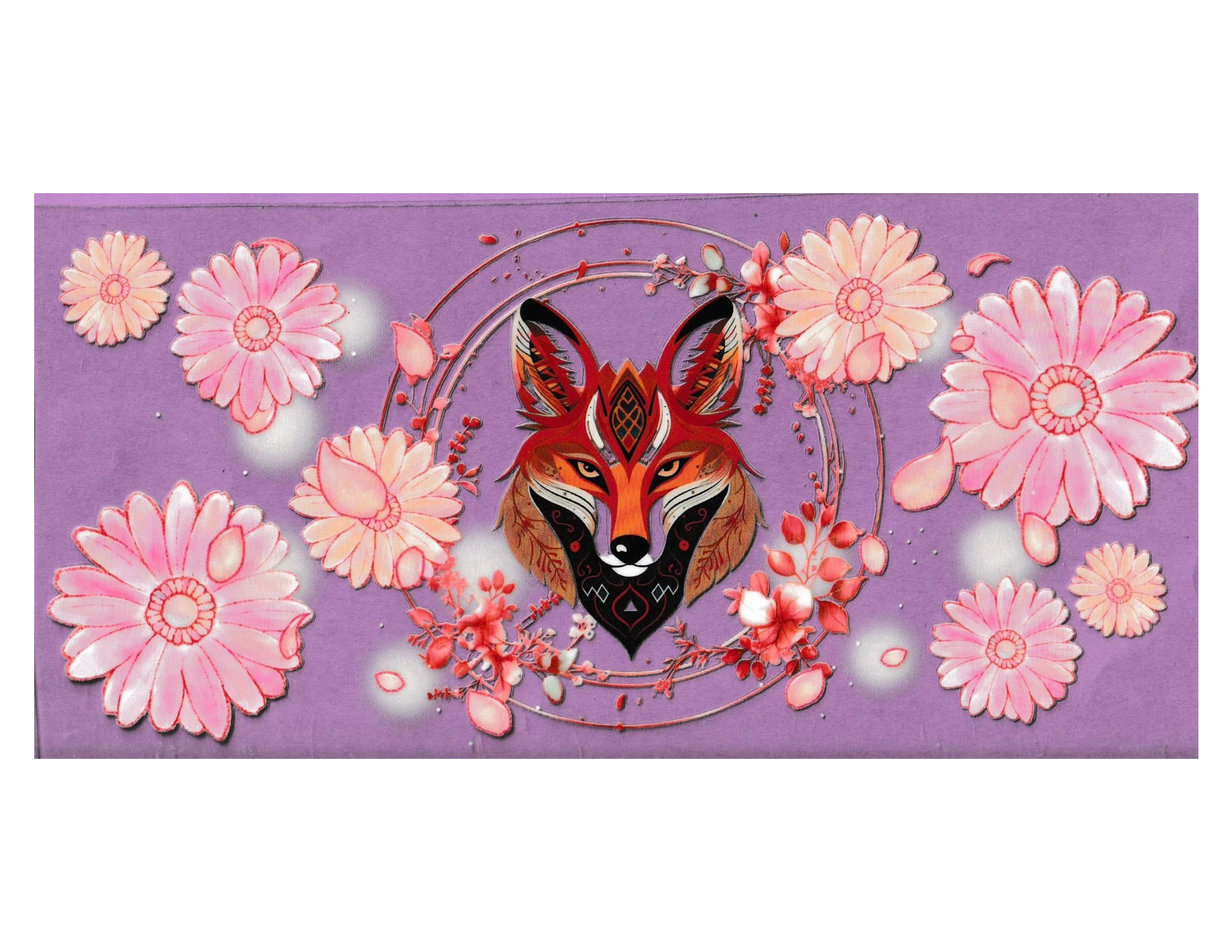 16oz Cup Wrap Foxes