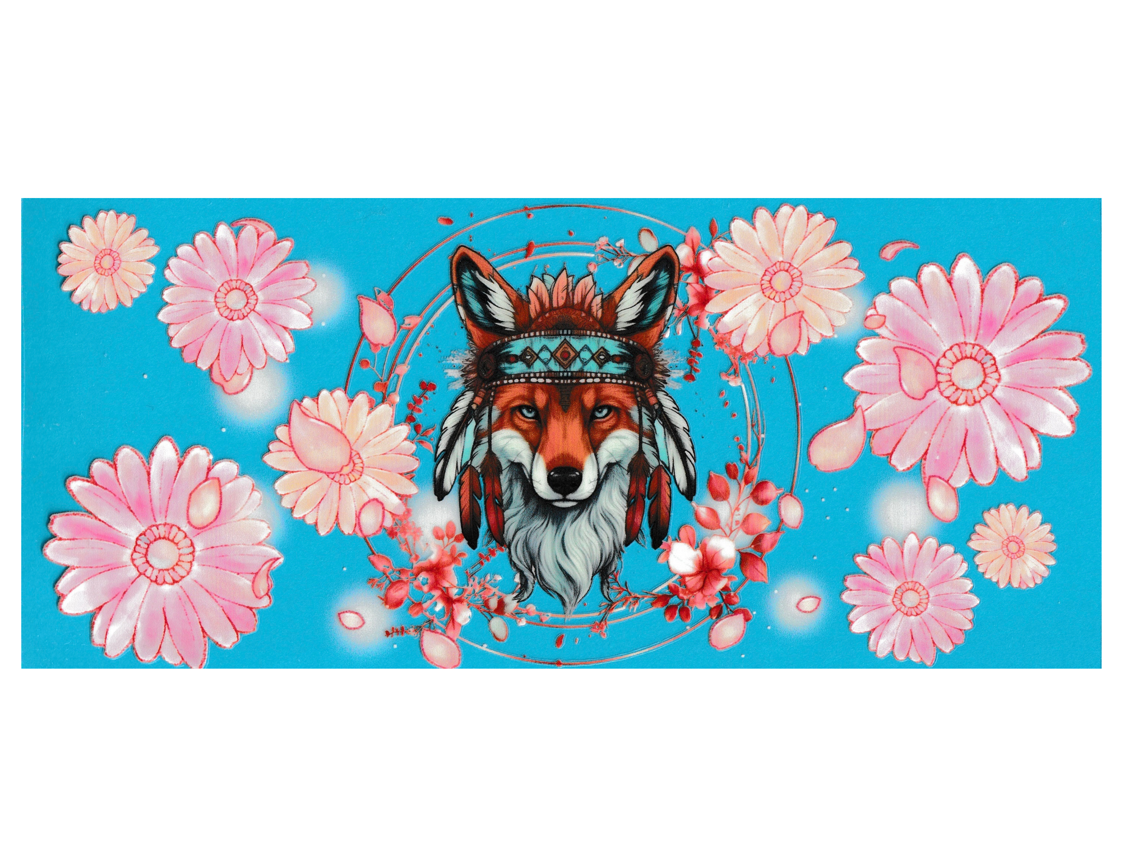 16oz Cup Wrap Foxes
