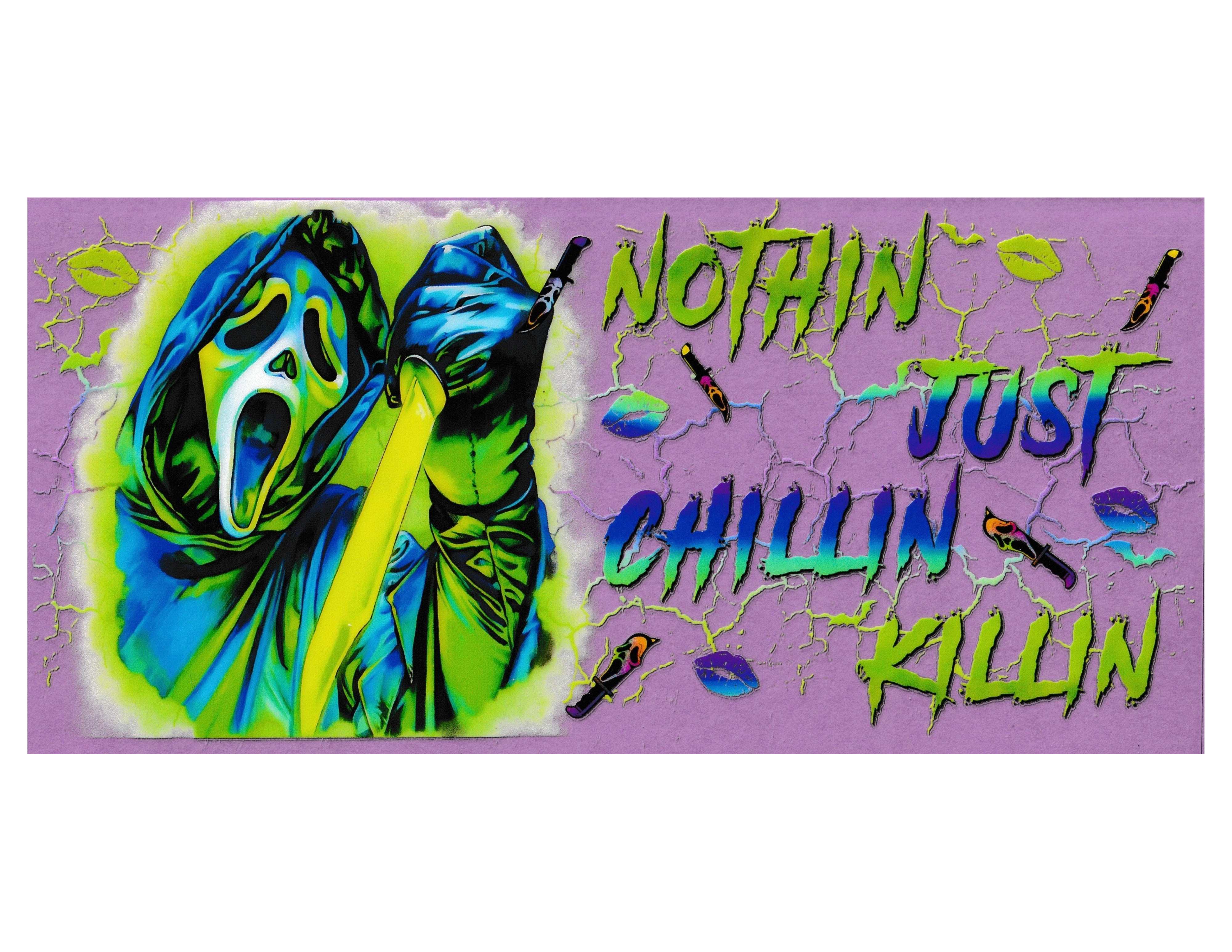 16oz Cup Wrap Ghost face