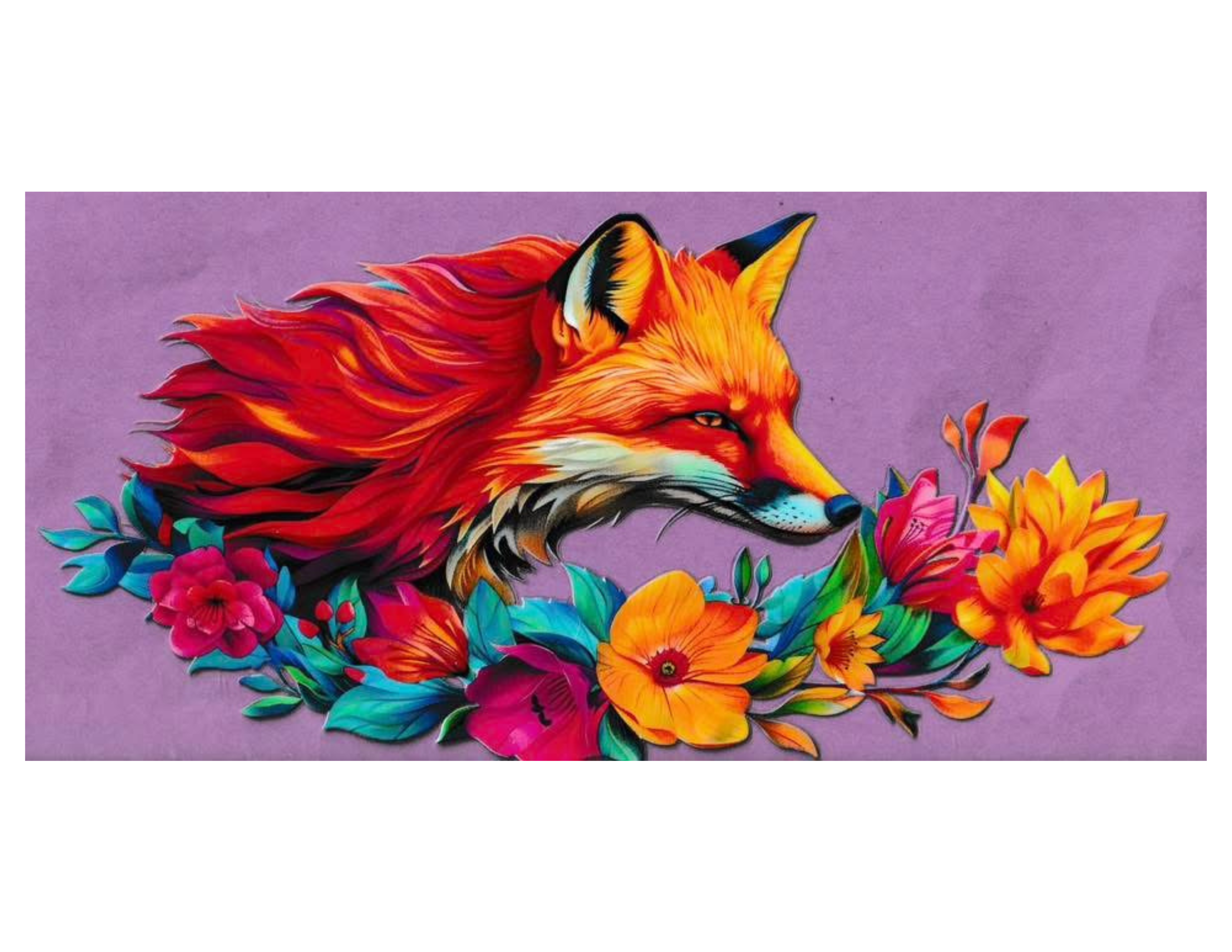16oz Cup Wrap Foxes
