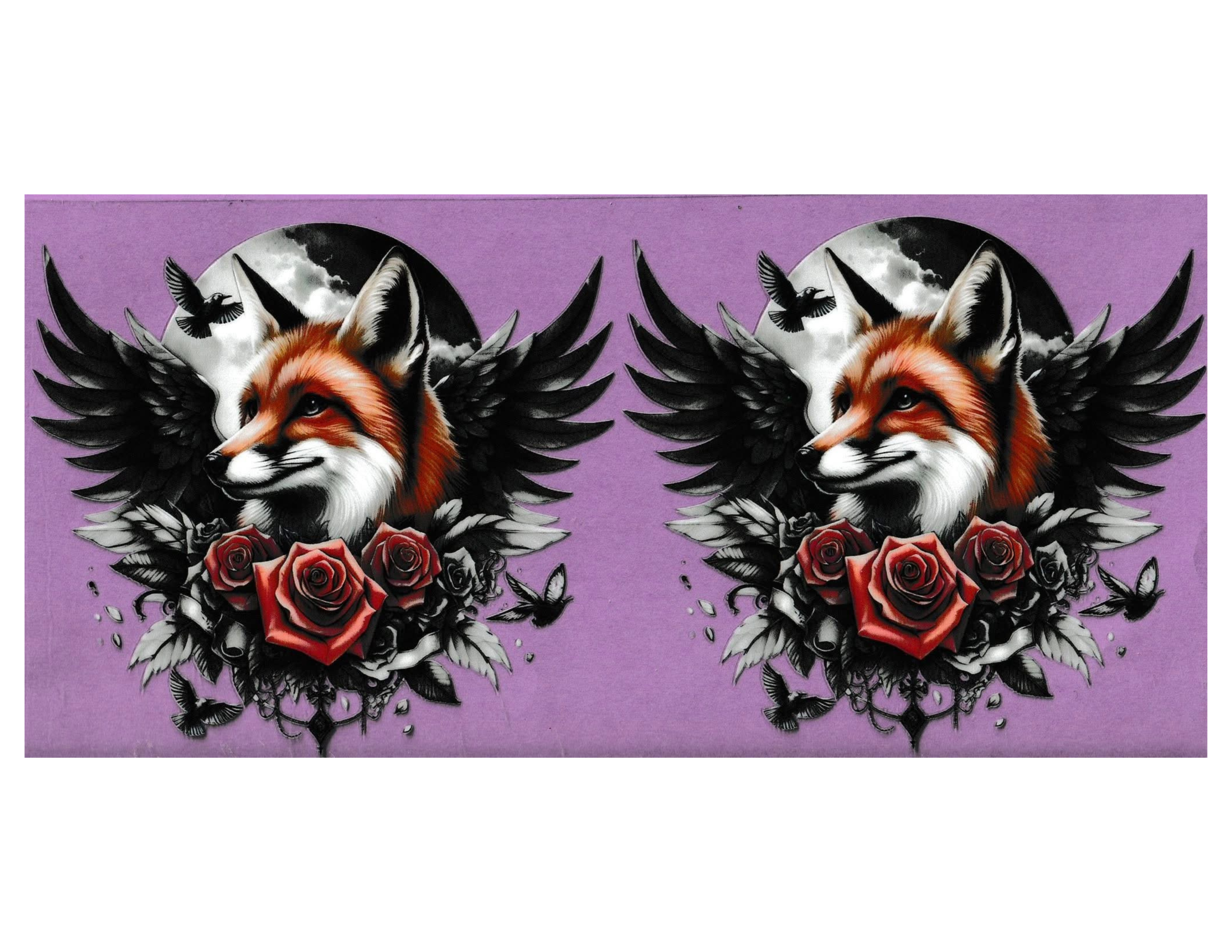 16oz Cup Wrap Foxes